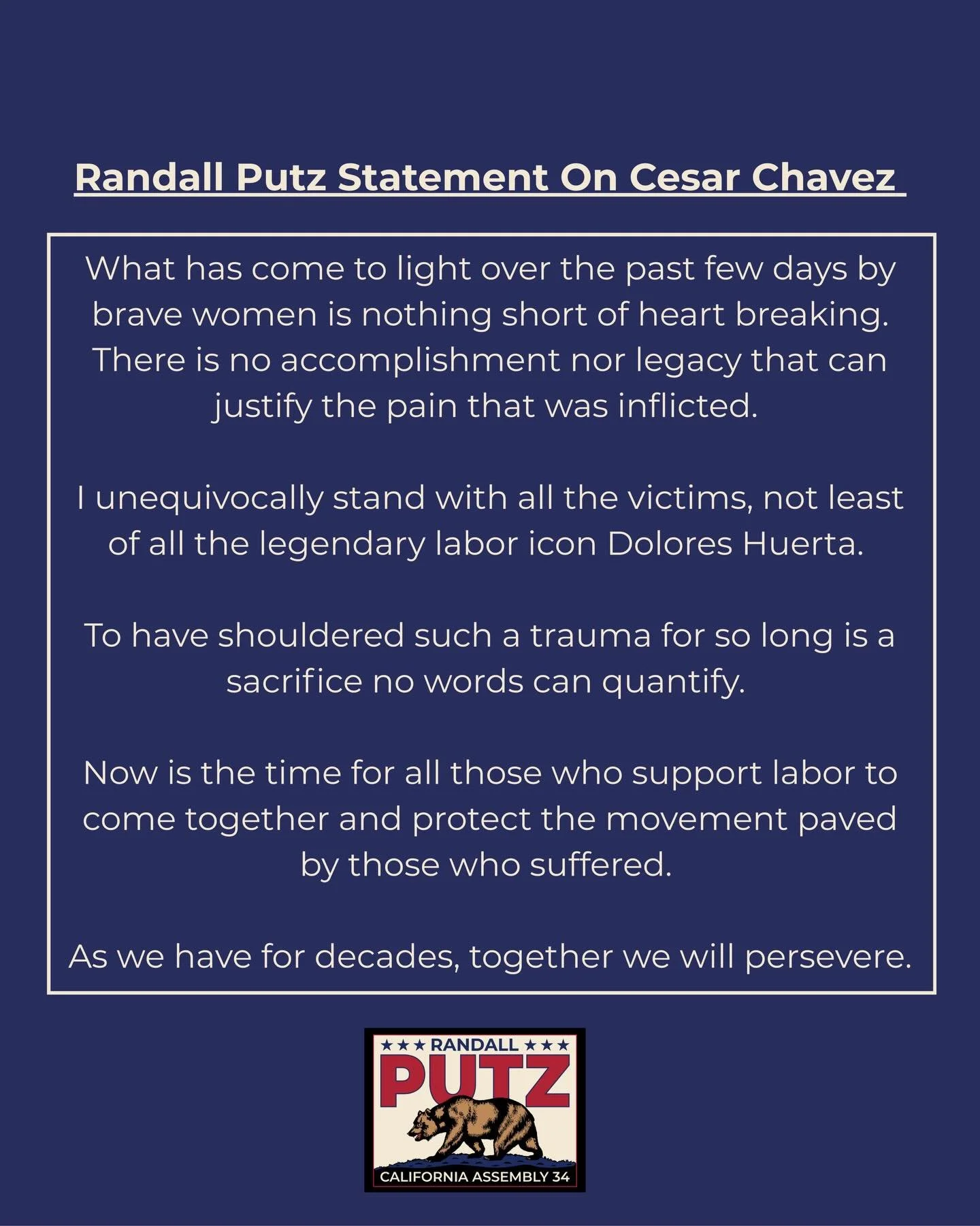 My statement on what has come to light over the past few days.