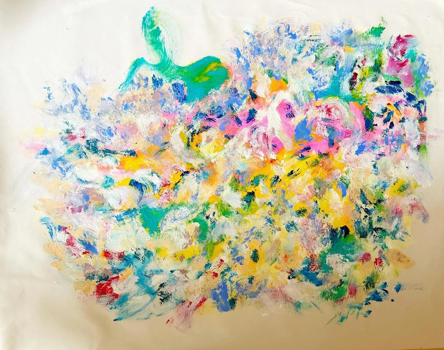 &ldquo;A&rsquo;s flying high&hellip;&rdquo; (in memory of Allison @allisonbfuchs) #marilyntain #marilyntainart #abstractart #artist #acrylic #acrylicpainting #artcollective #friendship  #light #love #peace #nyc #joy #beautiful