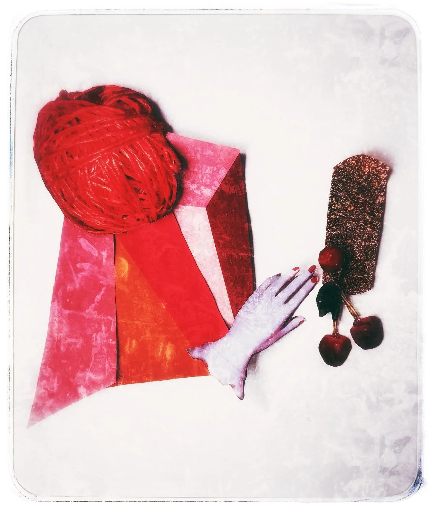 &ldquo;Cherries on the side&rdquo;&hellip;(collage) #marilyntainart #abstractartist #collage #nyc #artcollective