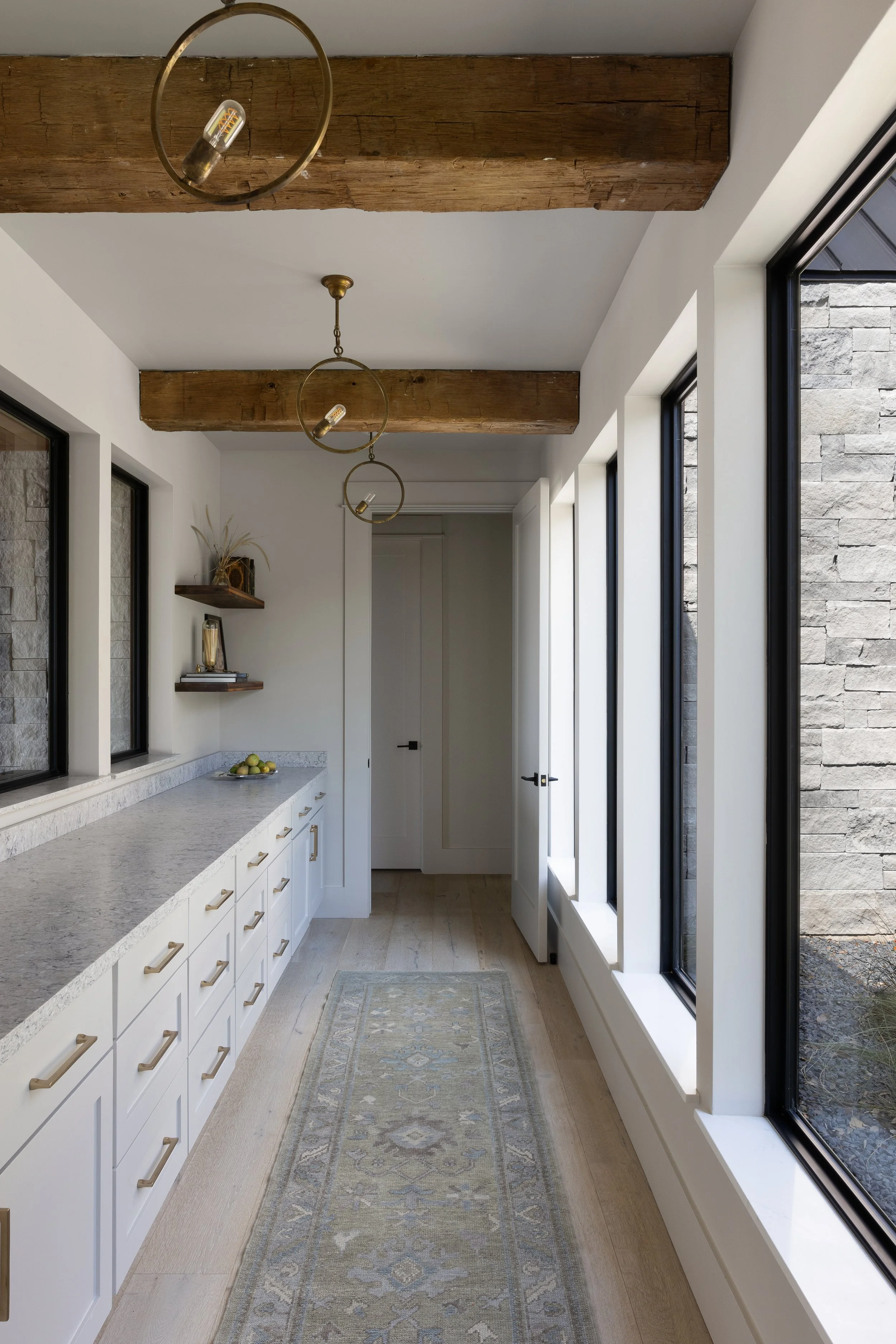 Interior Hallway Windows and Storage