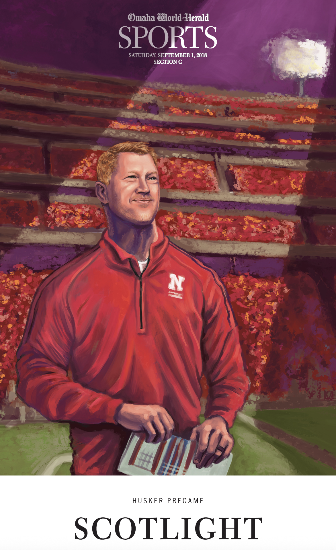 Scott Frost pregame [Digital painting]