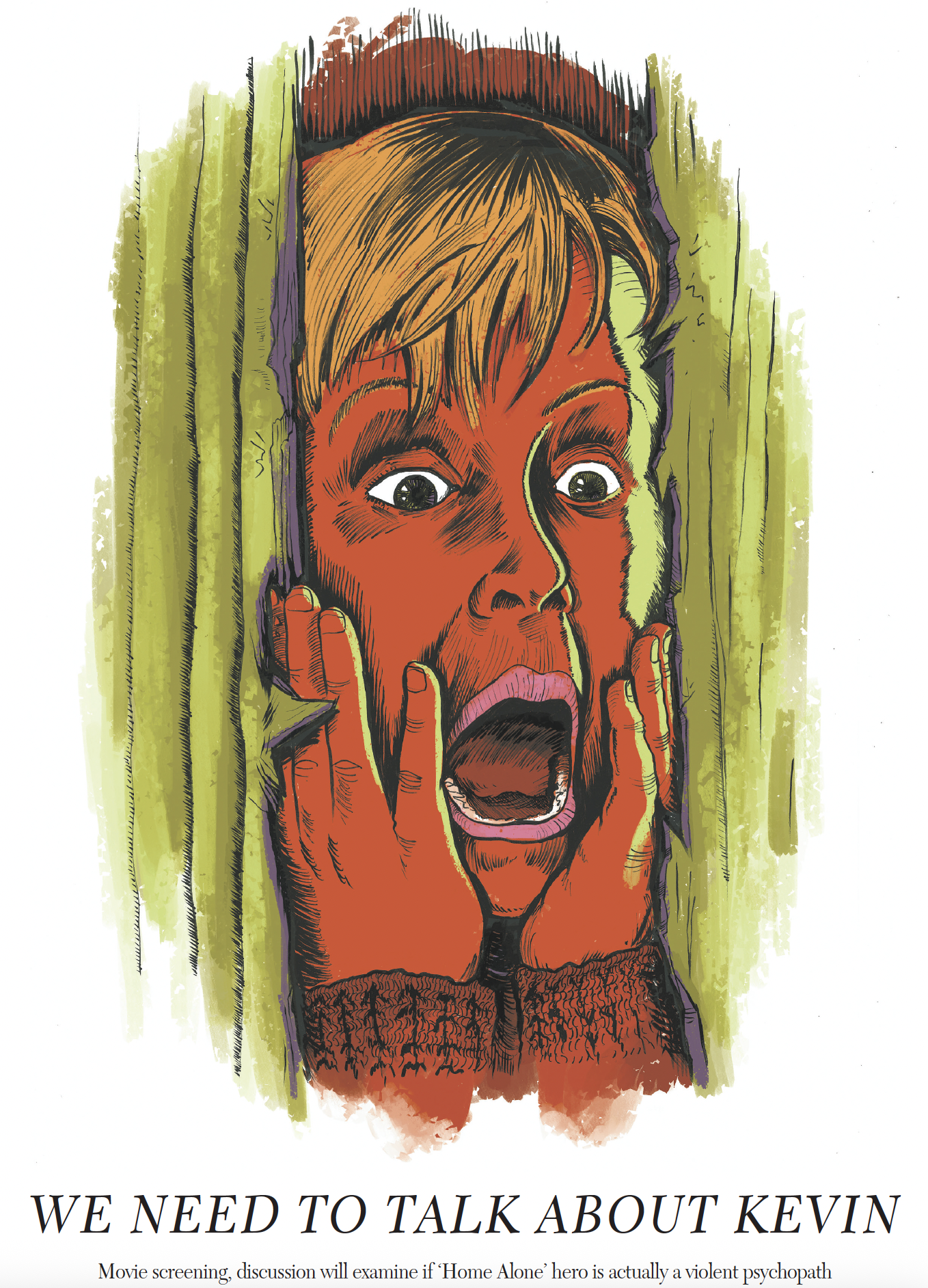 Home Alone horror [Pen and ink}