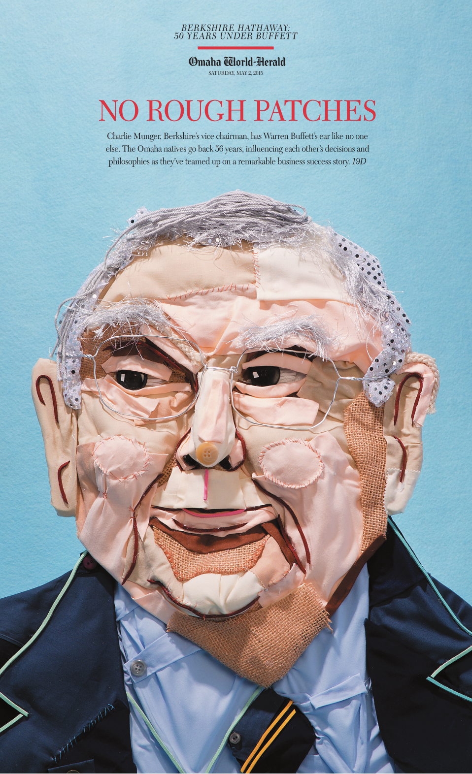Charlie Munger [Textile sculpture]