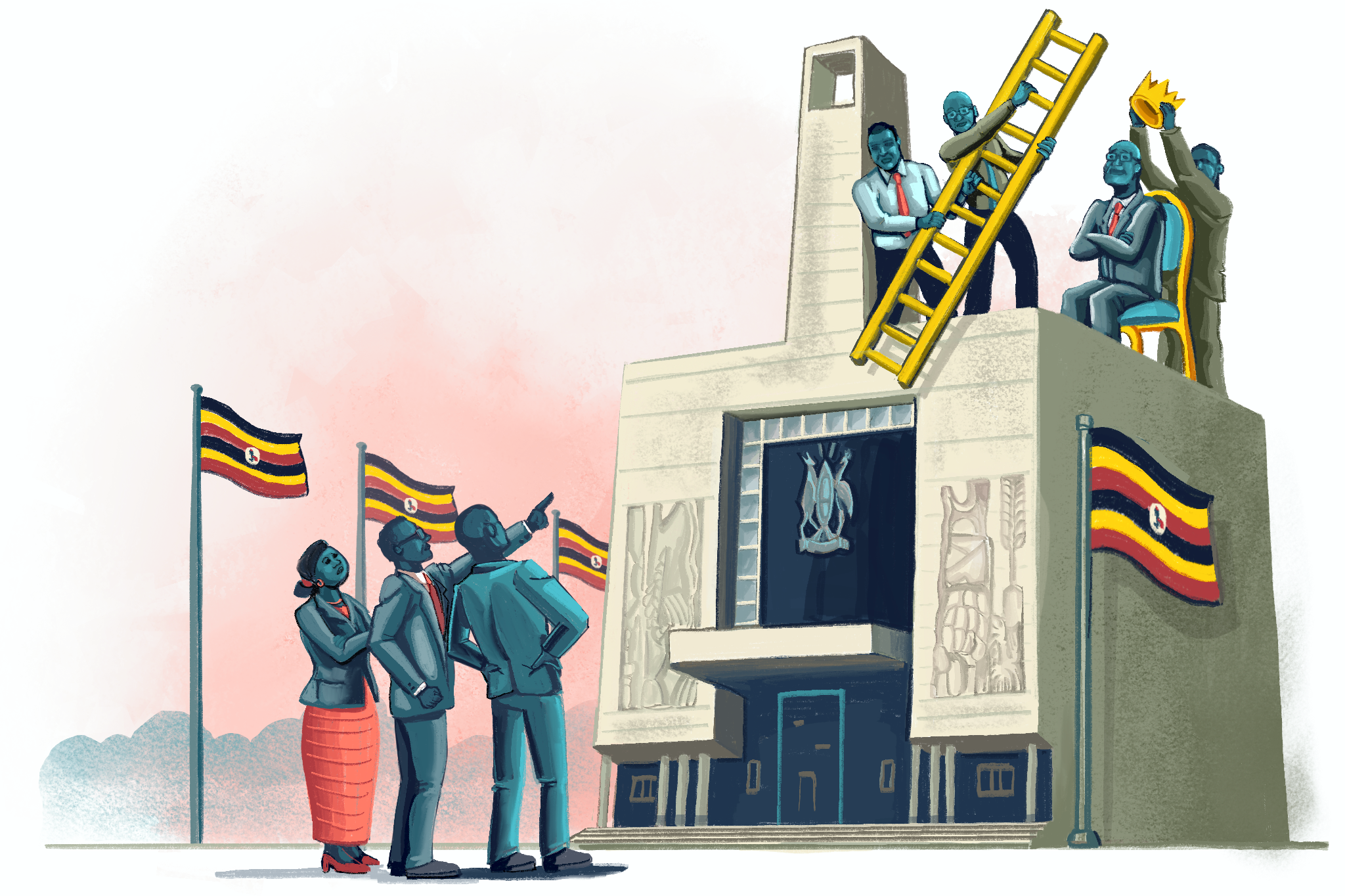 Political Nepotism in Uganda [Digital painting]