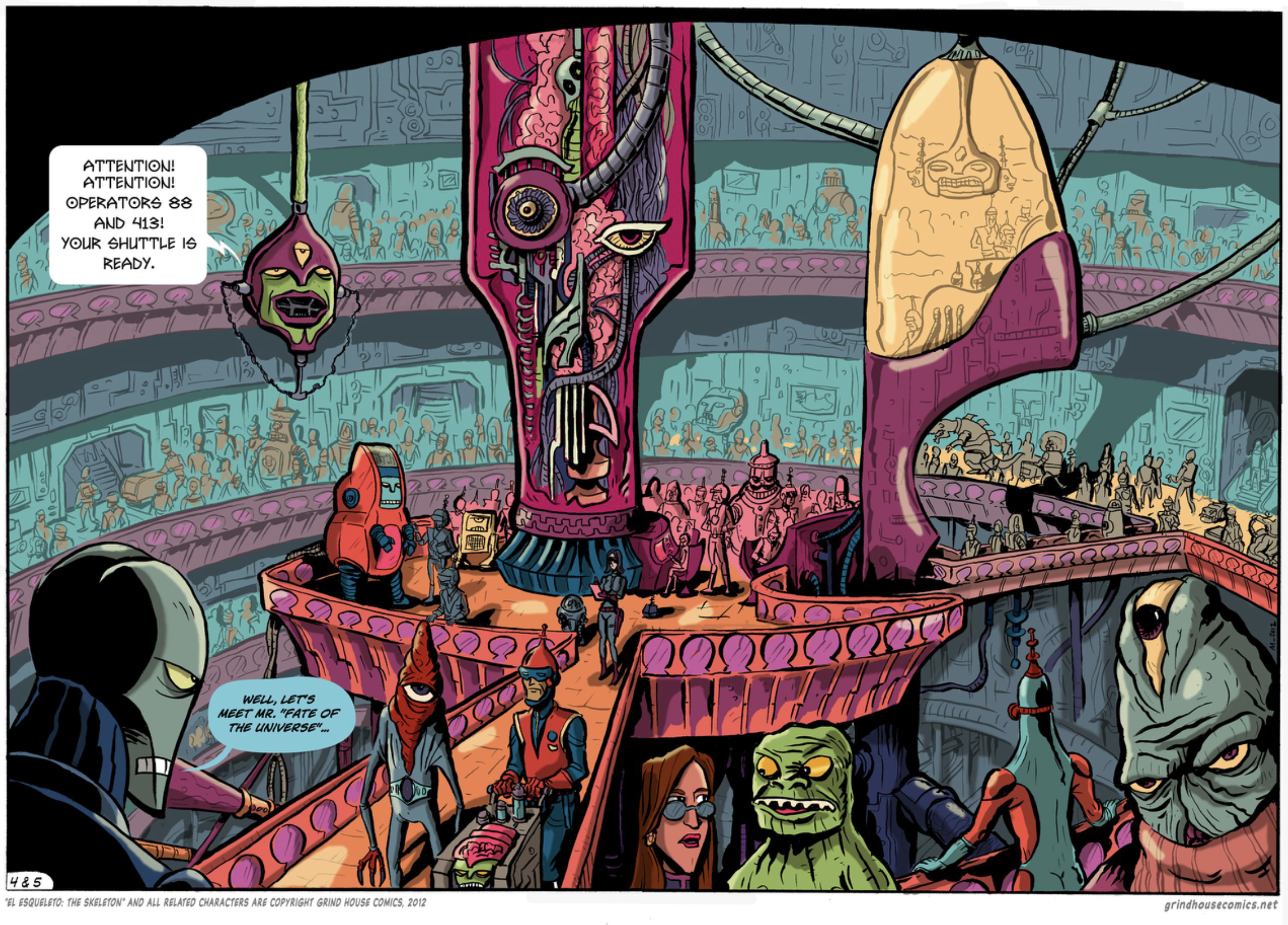 El Esqueleto [Double page spread]