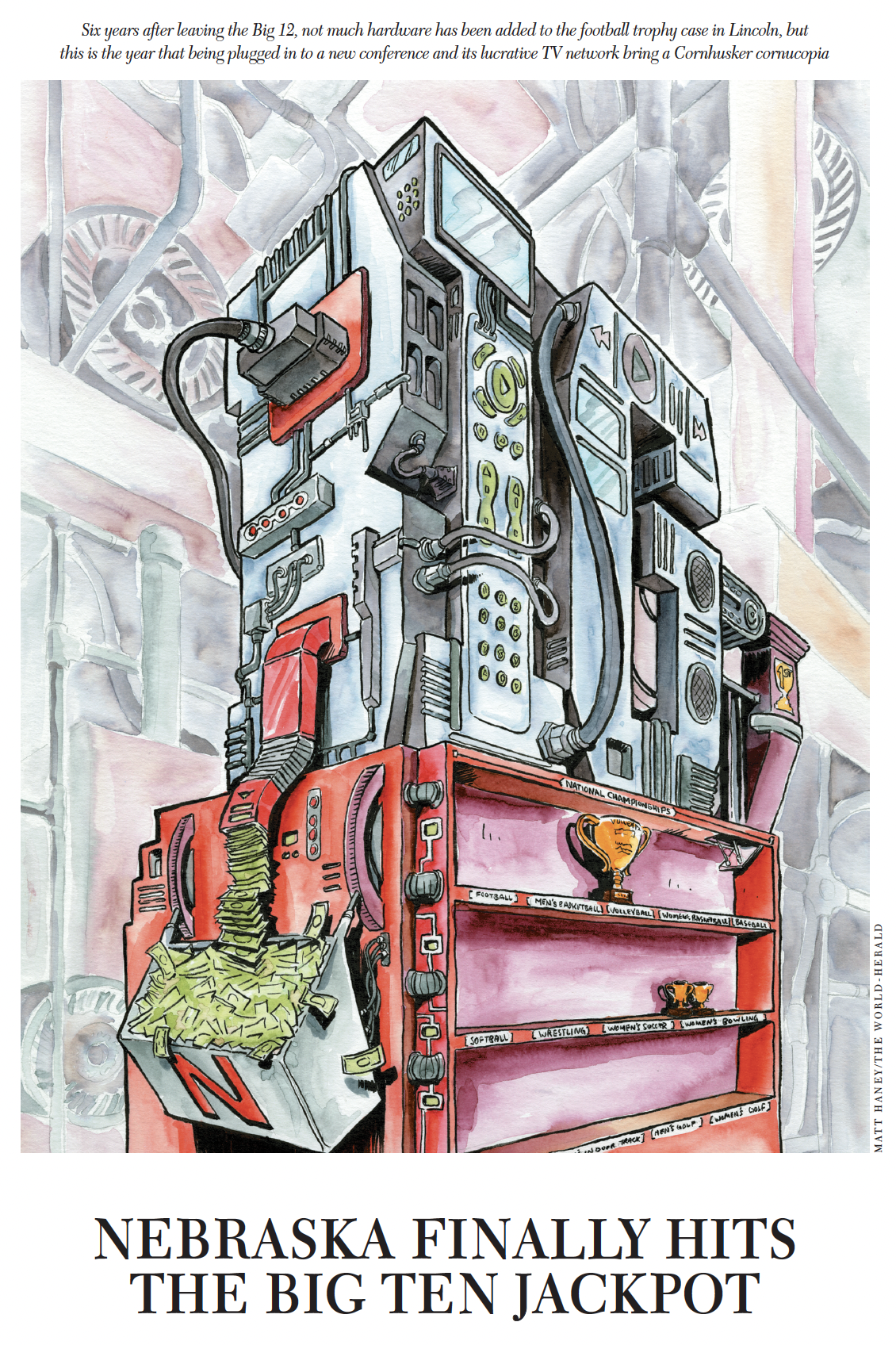 The Big 10 machine [Pen & ink; watercolor]