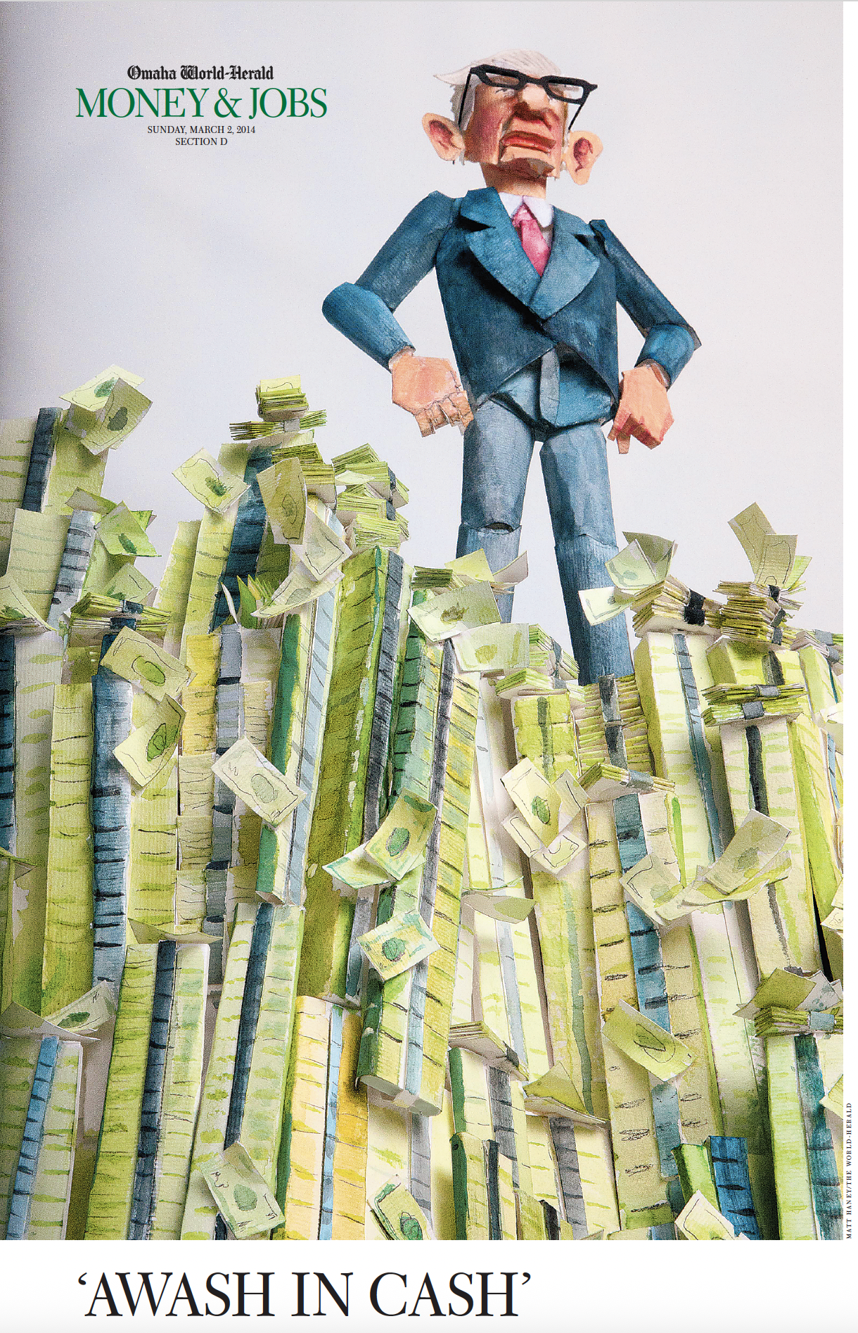 Warren Buffett [Papercraft sculpture]
