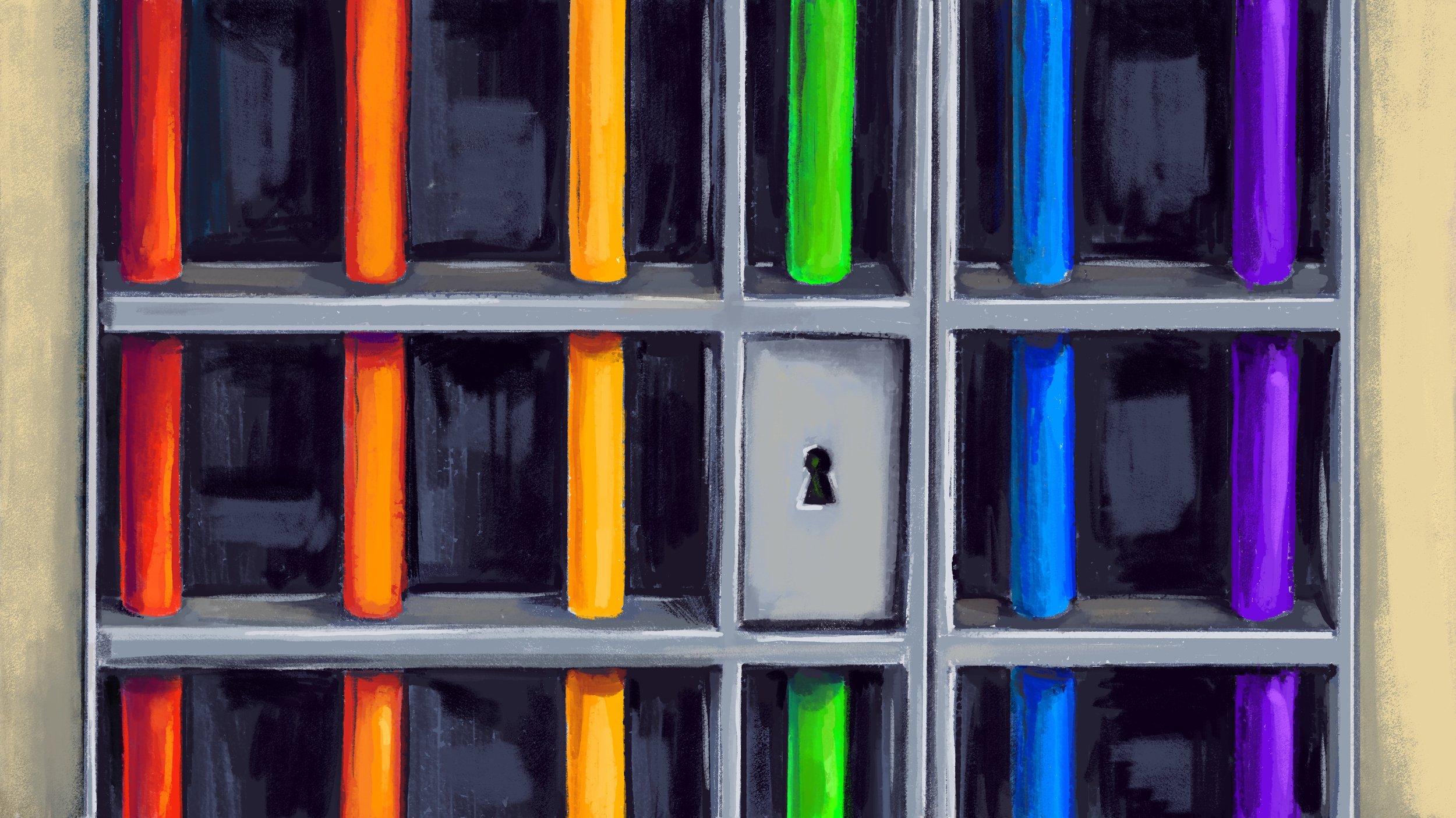 Sexual identity laws and discimination {Digial painting]