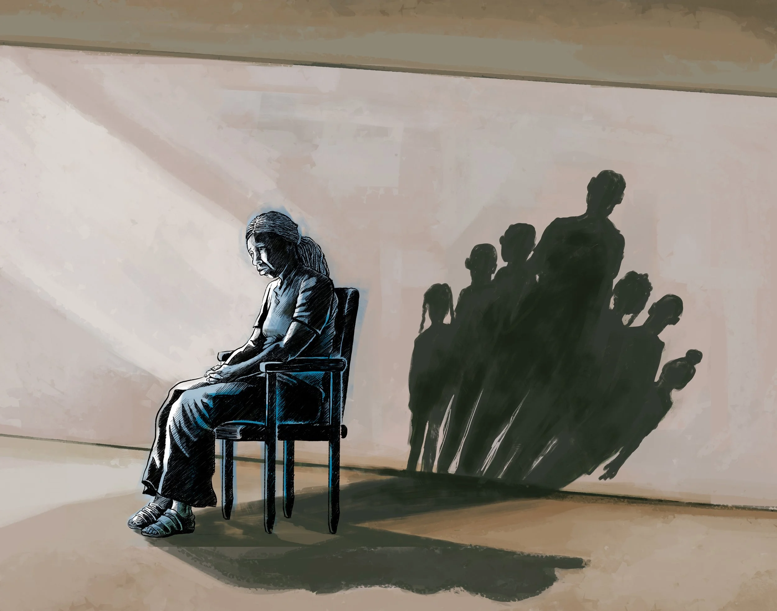 Violence and trauma {Digial painting]