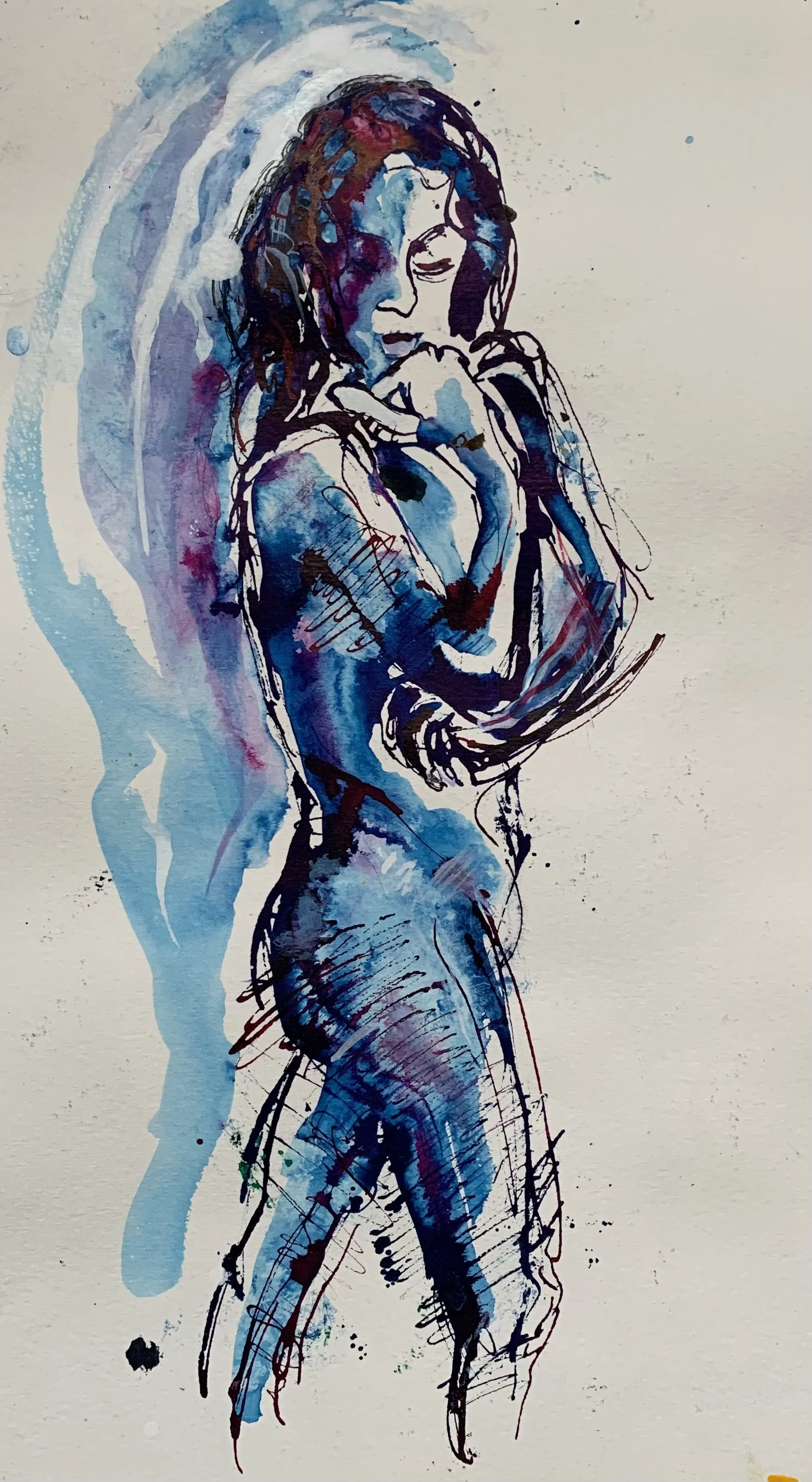 Standing figure, all the blues