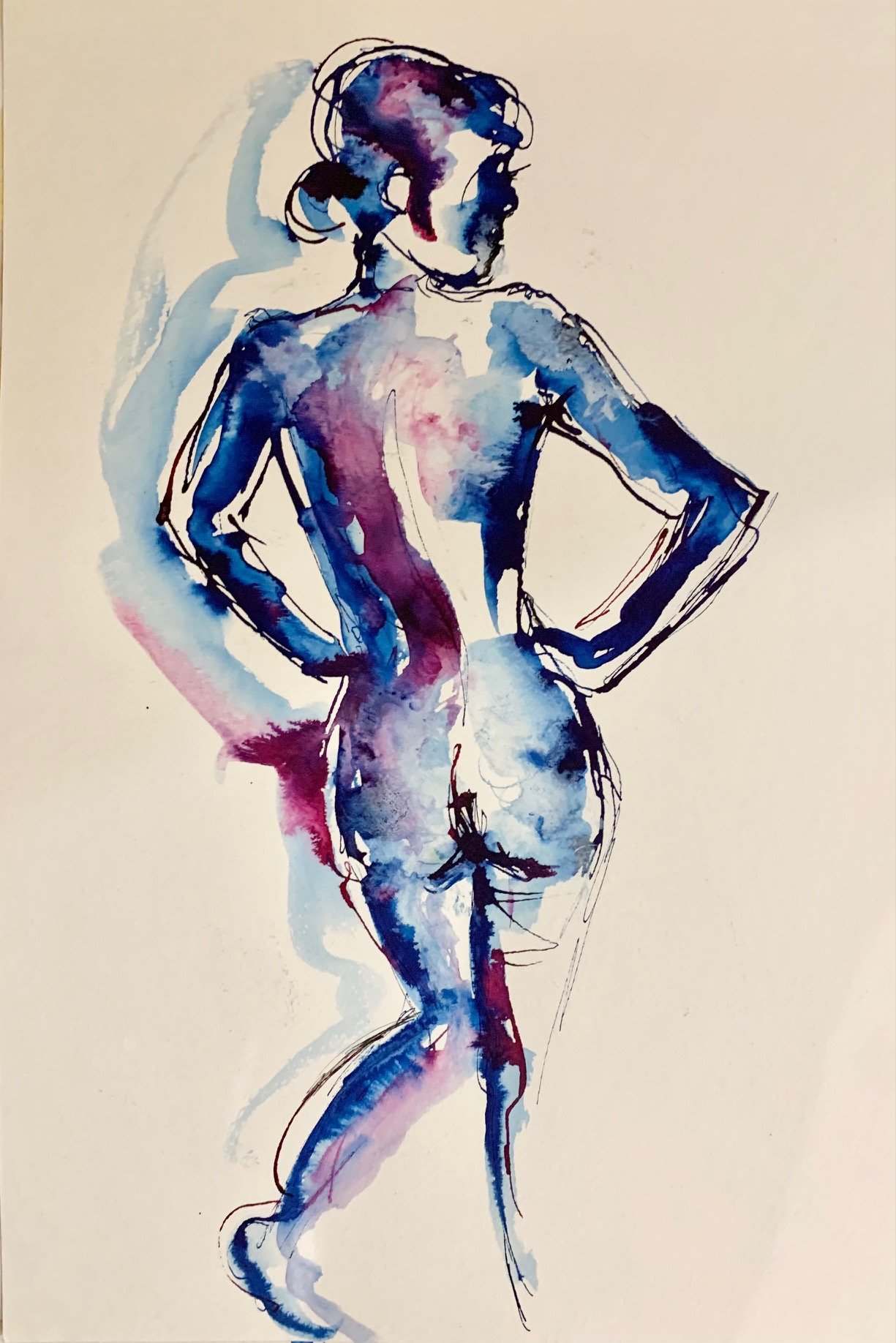 Figure, reds and blues