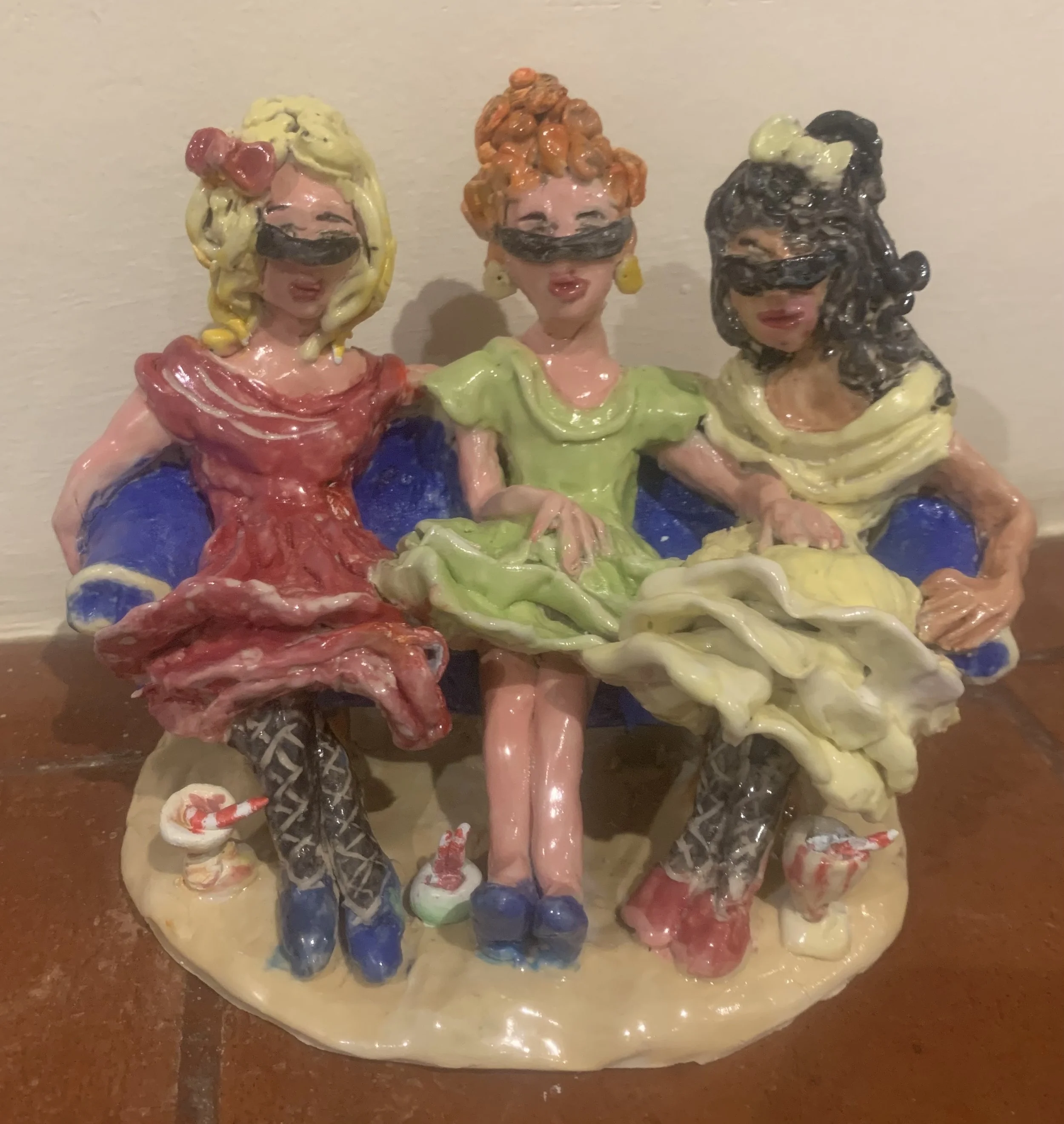 'Cocktail time', stoneware clay with underglazes £145