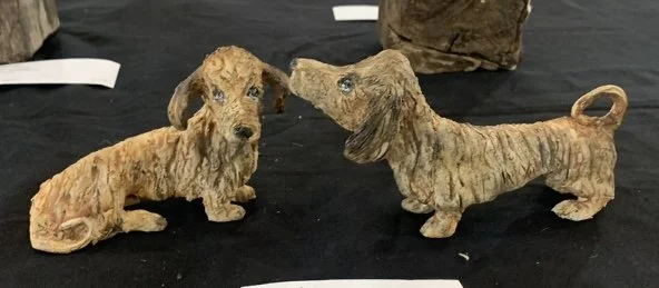 'Best mates', stoneware with oxides (sold)