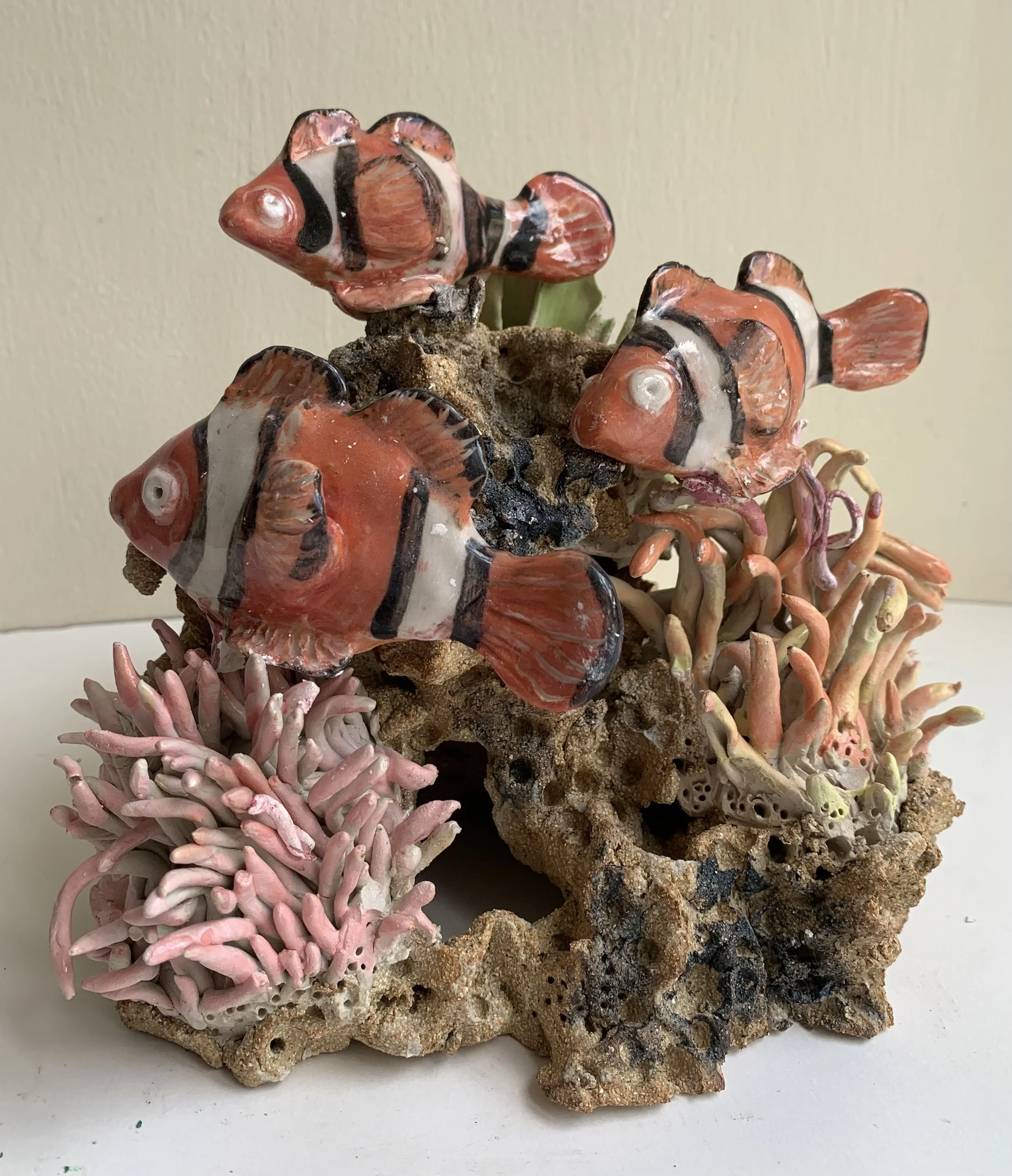 'The Clown Fish', stoneware with underglazes and oxides £125 (sold)