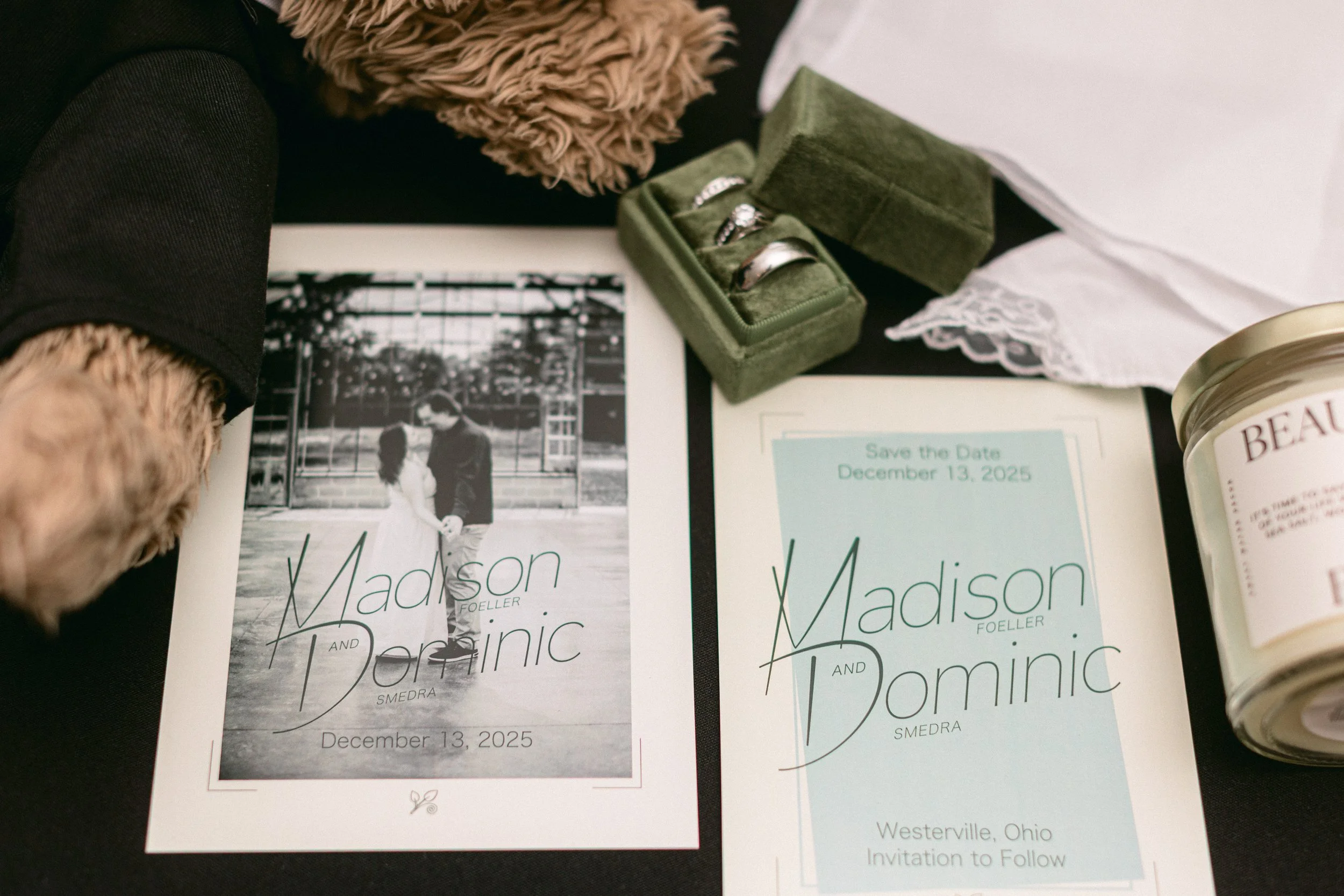 invitation suite for a wedding at jorgensen farms by Jessica love photography