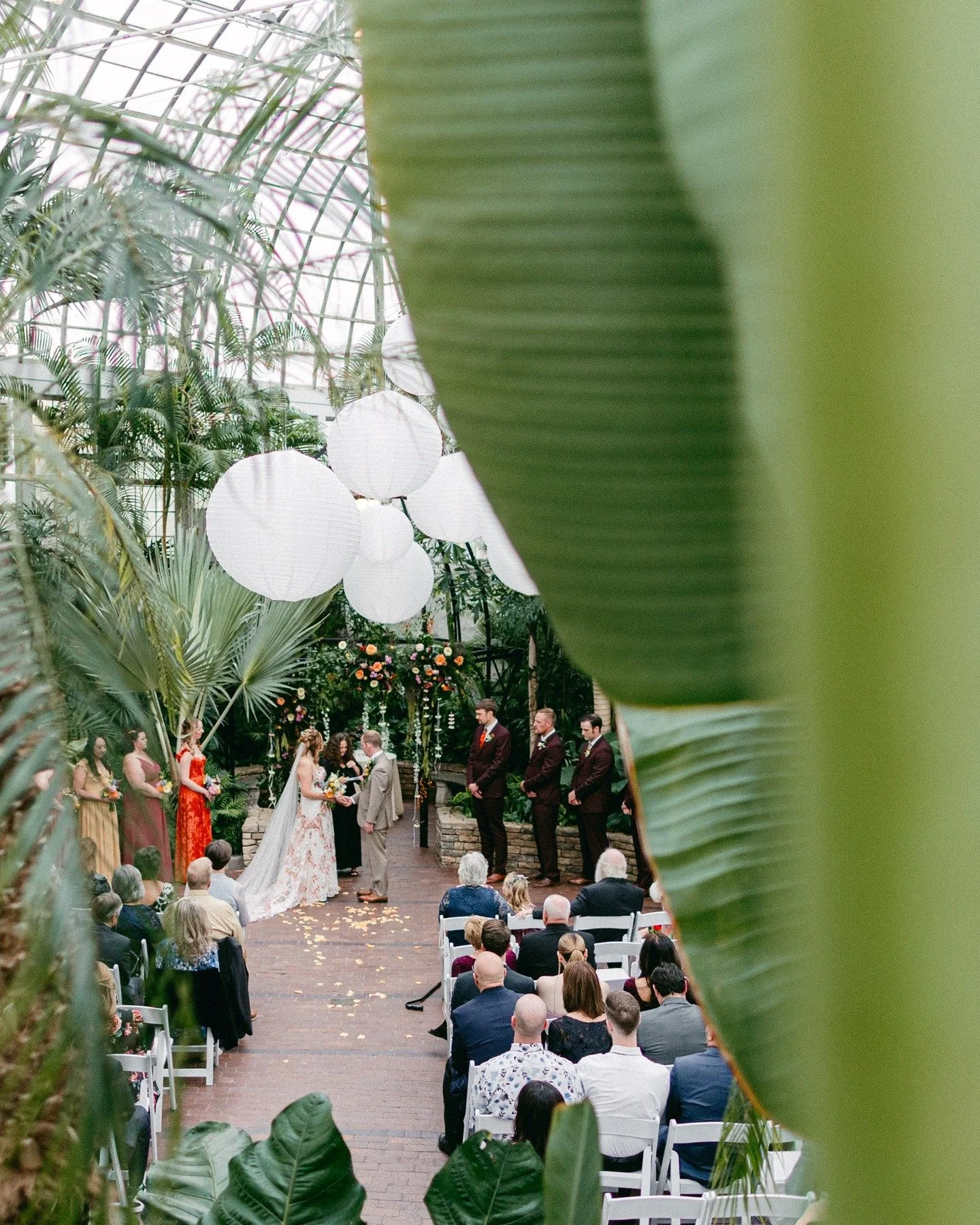When you get married in a Palm House + your memories (and photos) of your wedding day are warm and tropical: my job is done 👏 *kind of in denial this won't be a venue, and won't be the same once it's open two years from now! Buuuut, excited about th