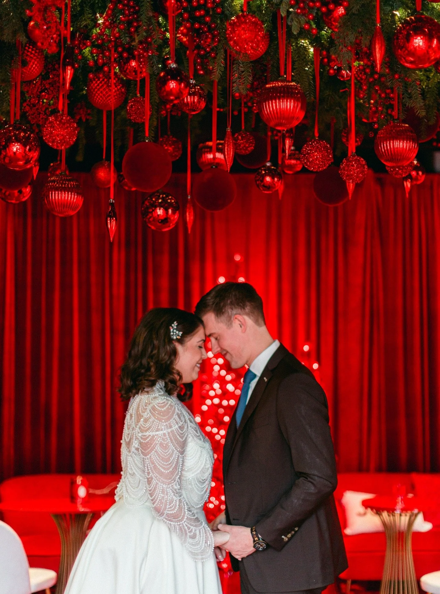 well into December, and ready to be in Santa Baby Pop Up bar mode thanks to Sarah &amp; Logan at the Junto! What a fun space, love these festive photos for them!