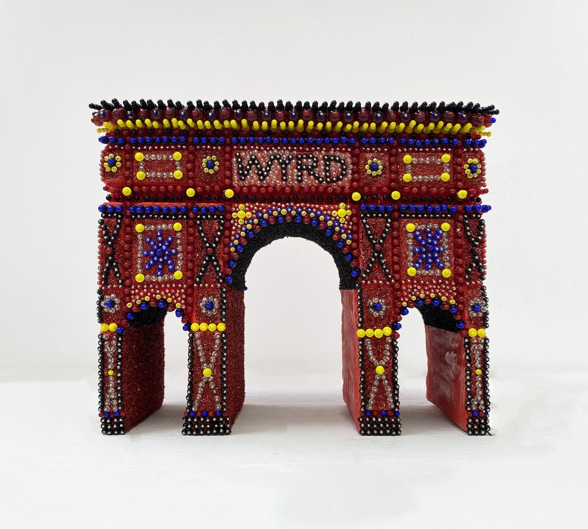 Fate Gate - Pins, glass, minerals, plaster - 2024