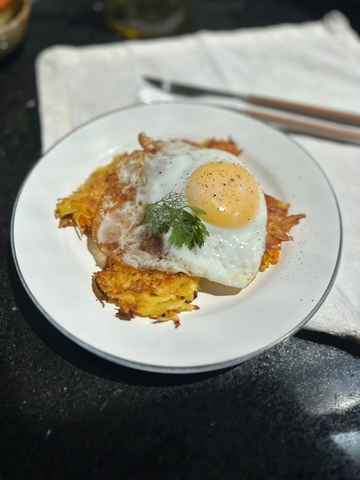 Panquecas de mandioca com cenoura