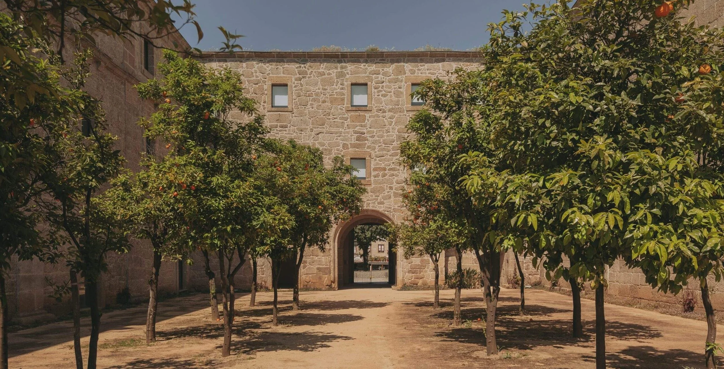 Pousada de Amares monastery wedding venue with cloisters and gardens, luxury destination wedding Portugal.
