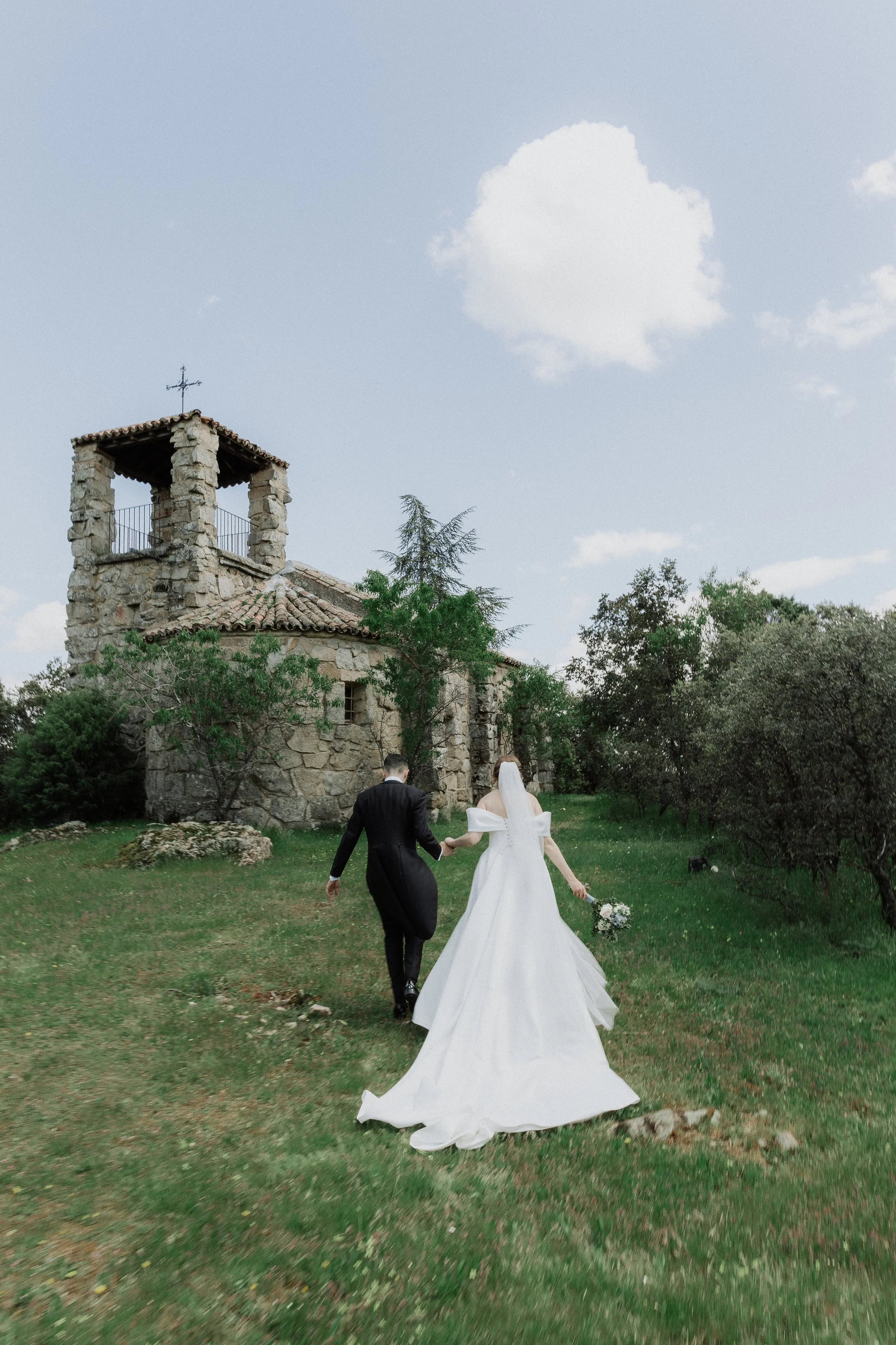 Elegant couple portrait during a luxury destination wedding in Portugal