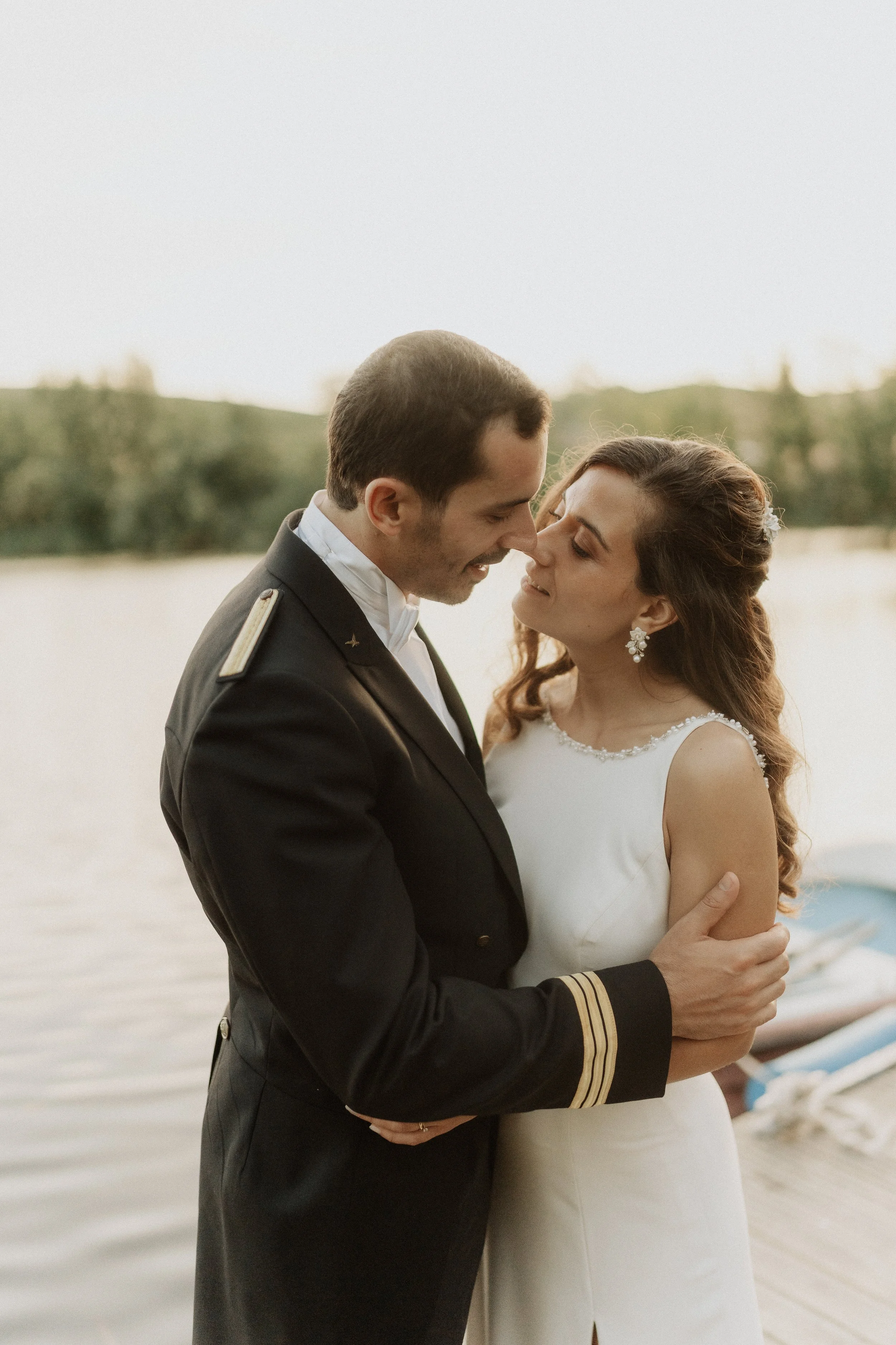 Authentic emotional moment during destination wedding celebration