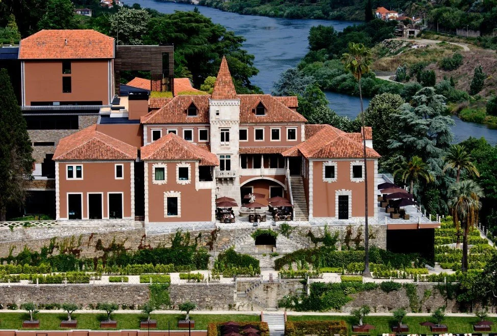 Six Senses Douro Valley vineyard wedding with river views, luxury destination wedding photography Portugal