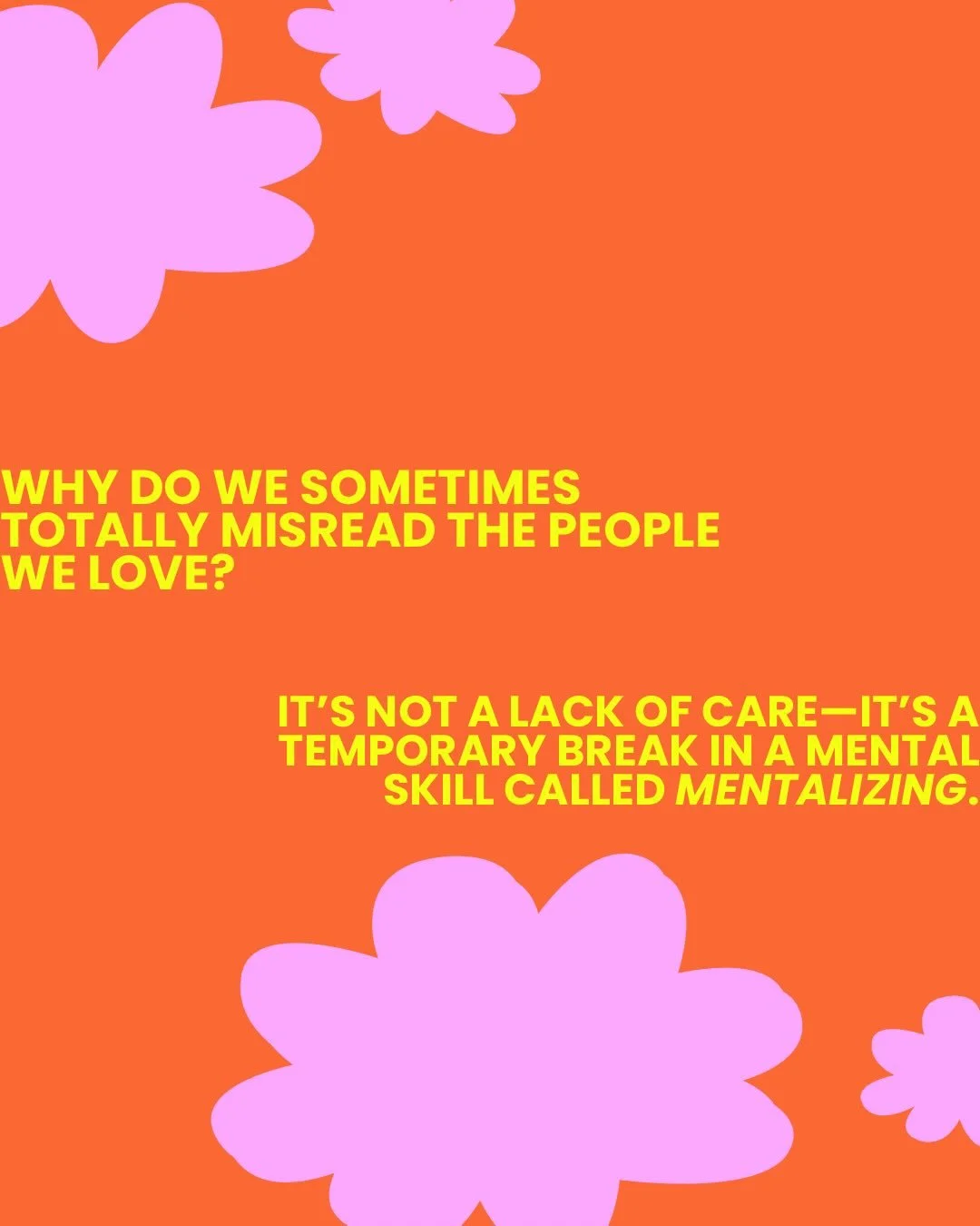 Ever feel like you&rsquo;re reading way too much into a text message? Or, on the flip side, do you find yourself totally &ldquo;checking out&rdquo; when a conversation gets heavy? 🧠✨

Both of these are signs that our Mentalizing muscle has hit a sna