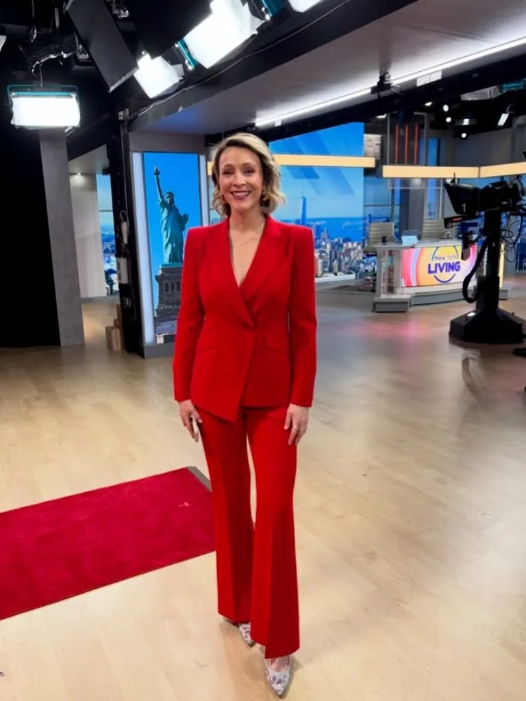 Wore this gorgeous custom red suit from @ginabespoke for my most recent @nylivingtv segment. Perfect for the holidays and beyond. I loved it. &hearts;️✨

Stay tuned to see the looks I styled for the show. You&rsquo;ll want to wear them all this week 