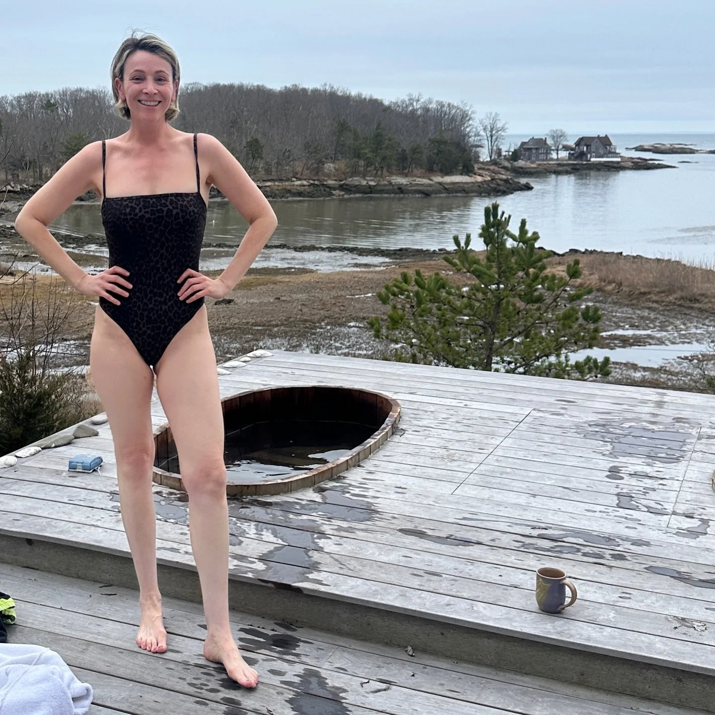 Breathe, breathe, breathe&hellip;just keep breathing. Coached by my dear bestie @marymiele_edconsultant as I did my first cold plunge.

Coached the rest of the weekend by the amazing @frequencybreathwork team at their CT healing space. Each day bette