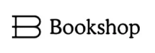 Logo for a bookstore with a large stylized 'B' and the word 'Bookshop'