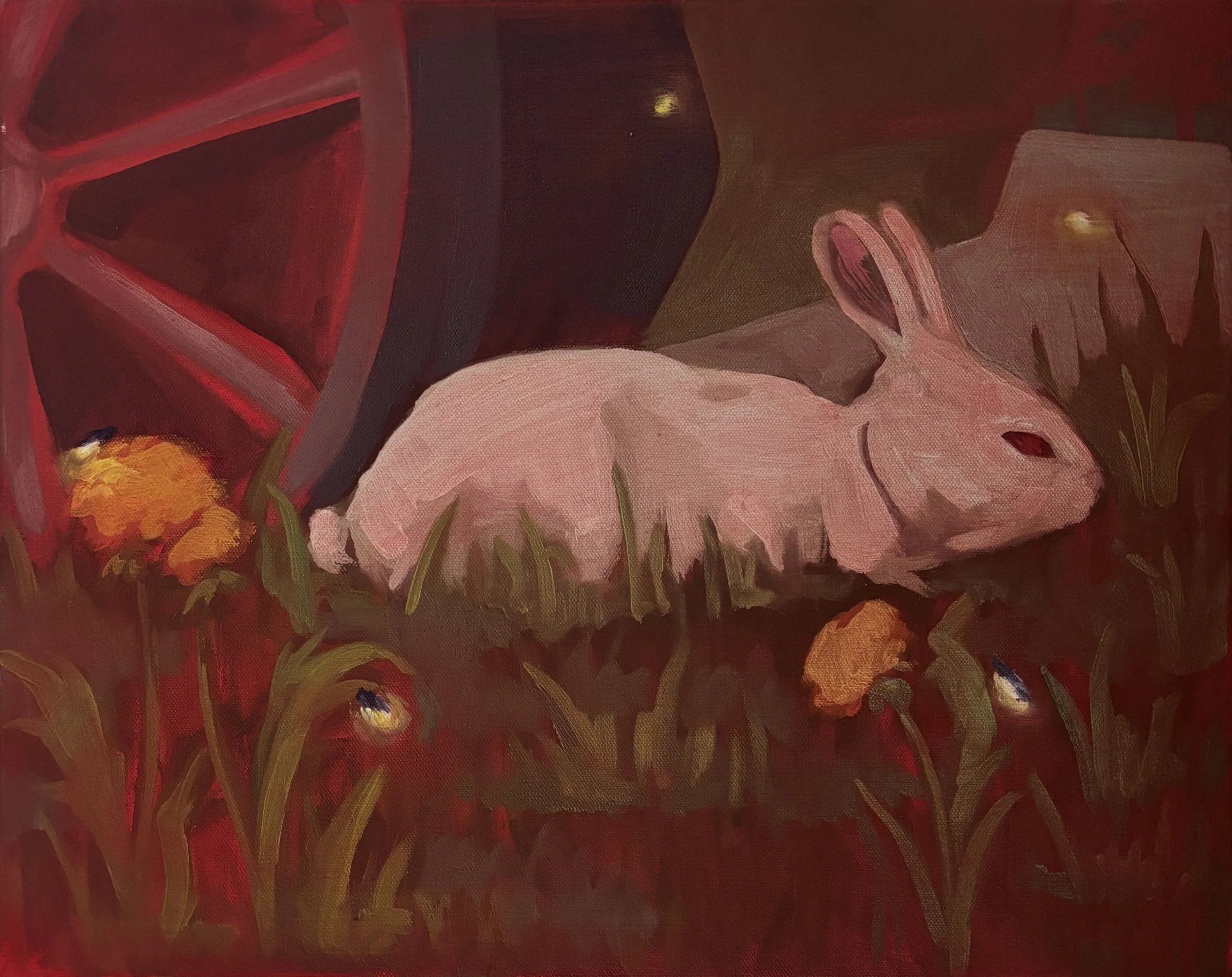 "Good Luck" acrylic and oil on canvas, 20"x16", 2025