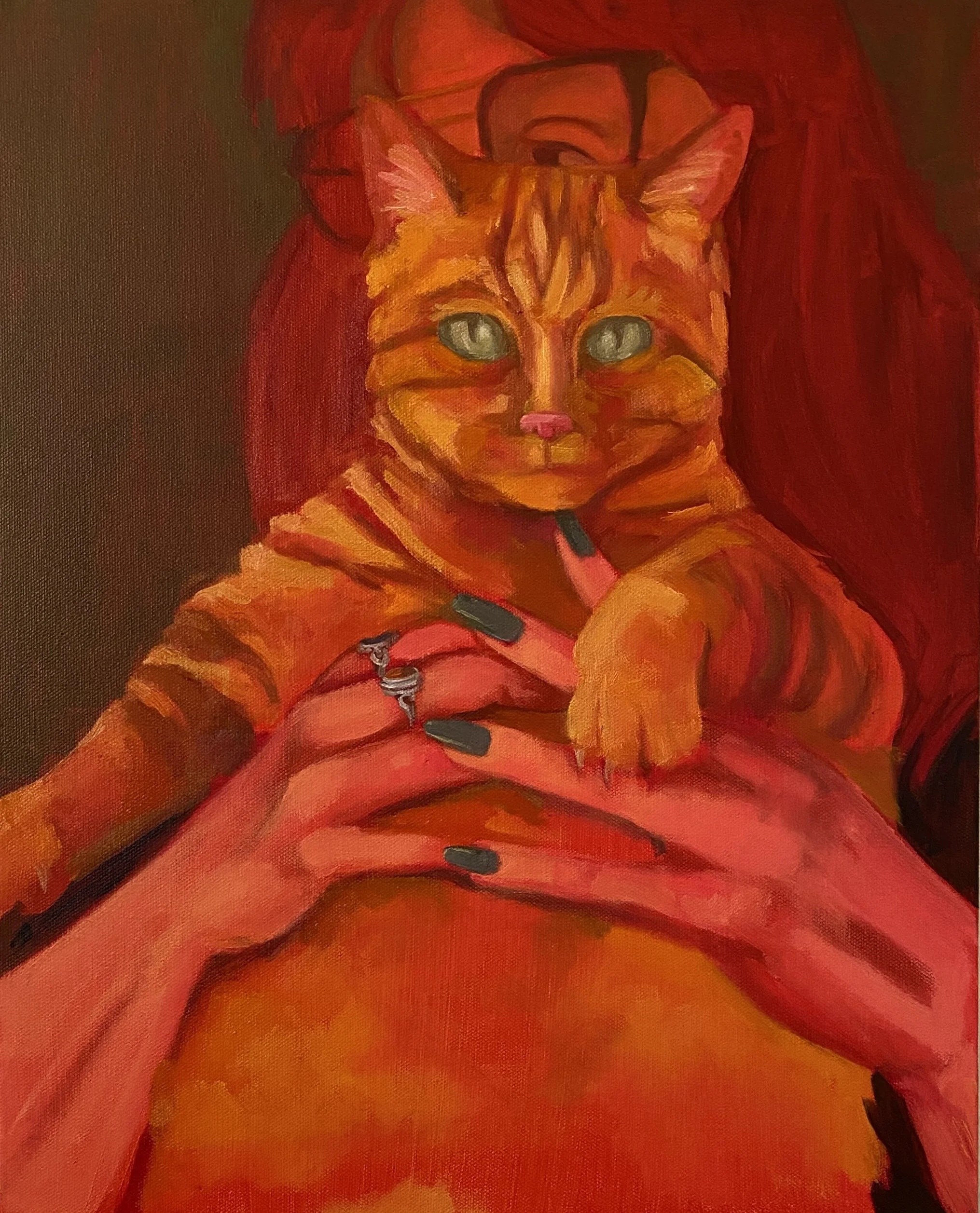 "Claws" acrylic and oil on canvas, 20"x16", 2024