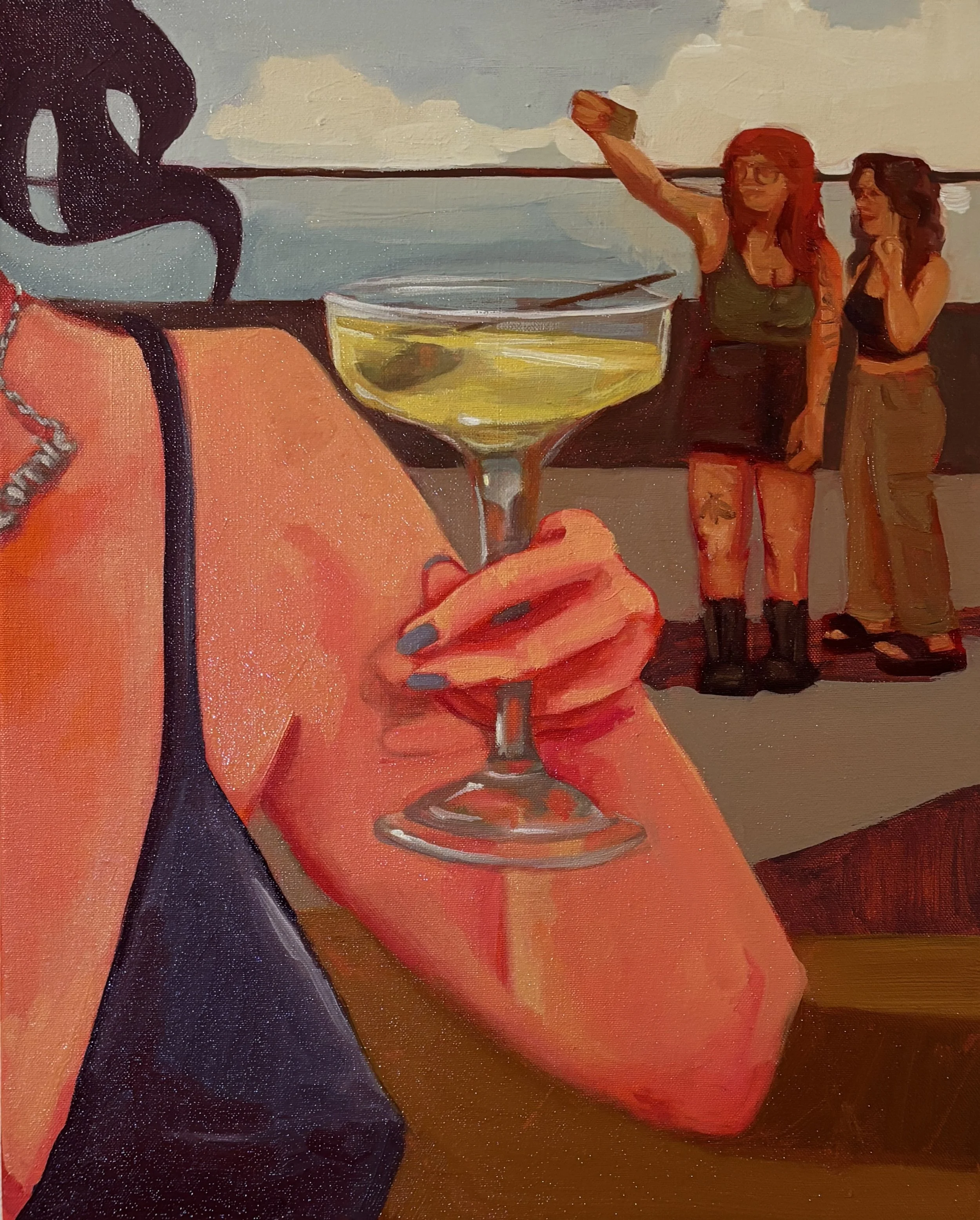 acrylic and oil on canvas, 20"x16", 2024