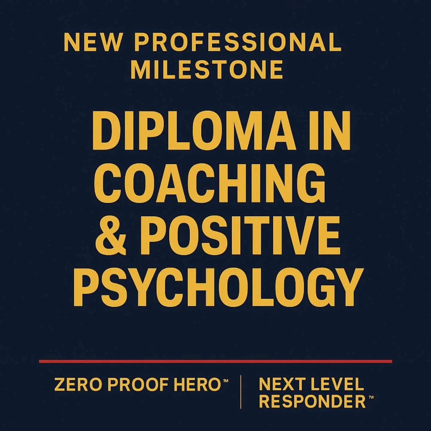 🎉 New Milestone Unlocked | Diploma in Coaching &amp; Positive Psychology 🎓

Today marks another step in becoming the leader, mentor, and advocate I&rsquo;m building myself to be &mdash; on and off the fireground.

I officially completed my Diploma 