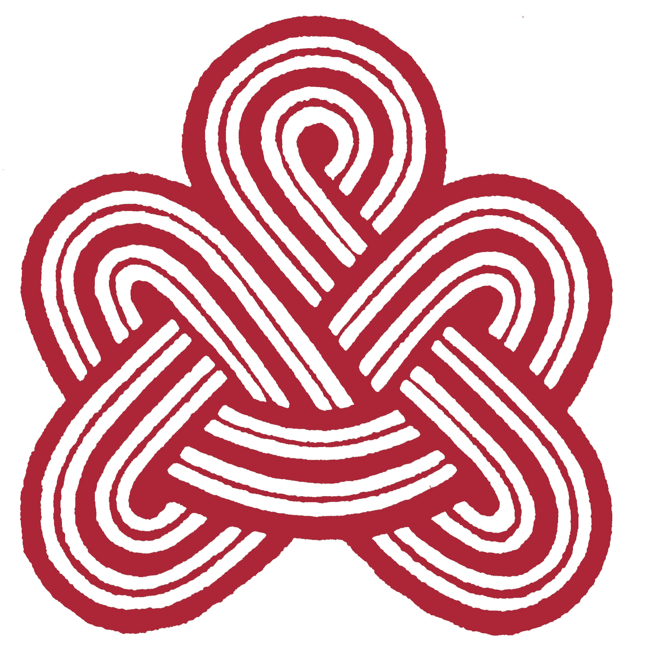 A red heart-shaped maze with interconnected paths.