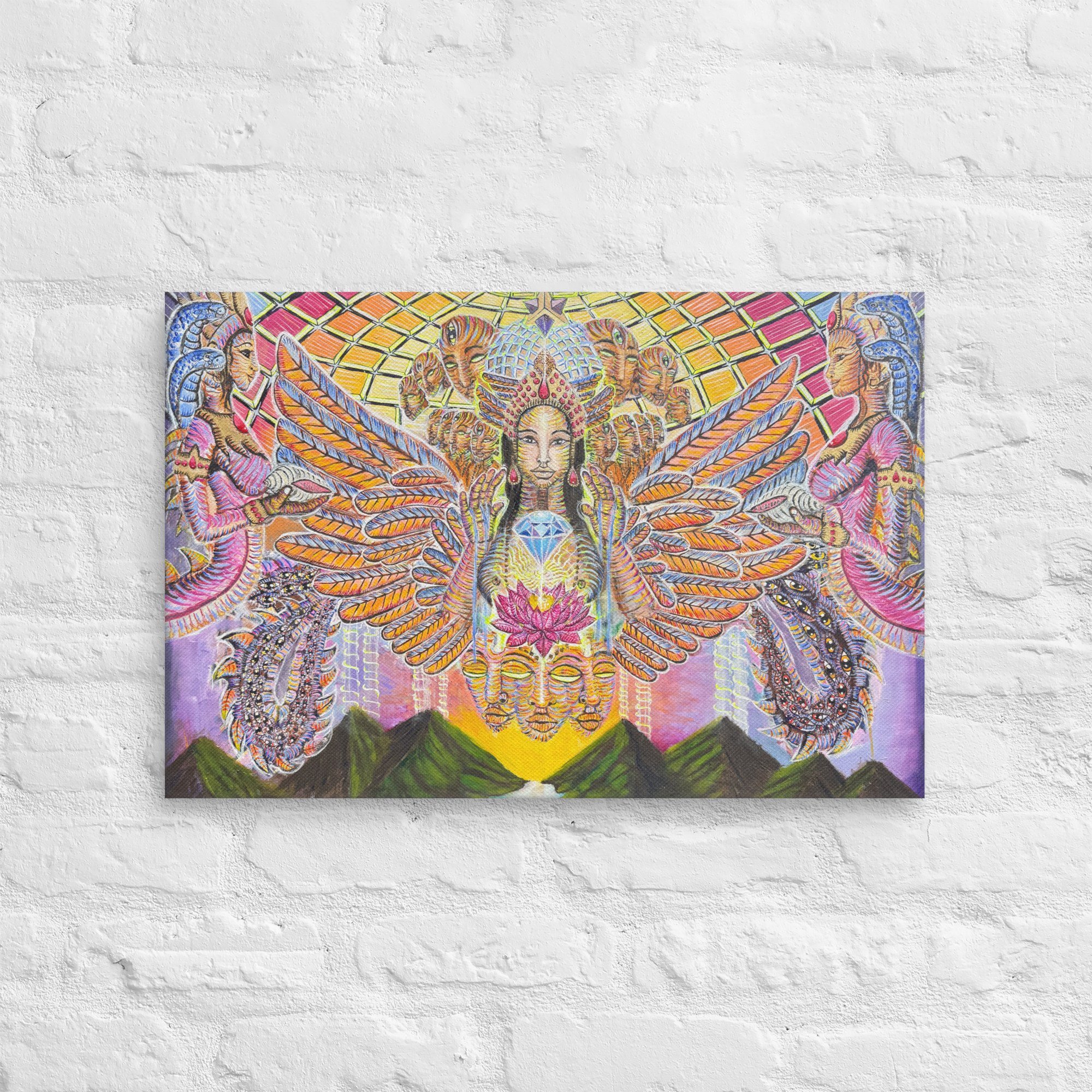 Jewel in the Lotus Canvas Print
