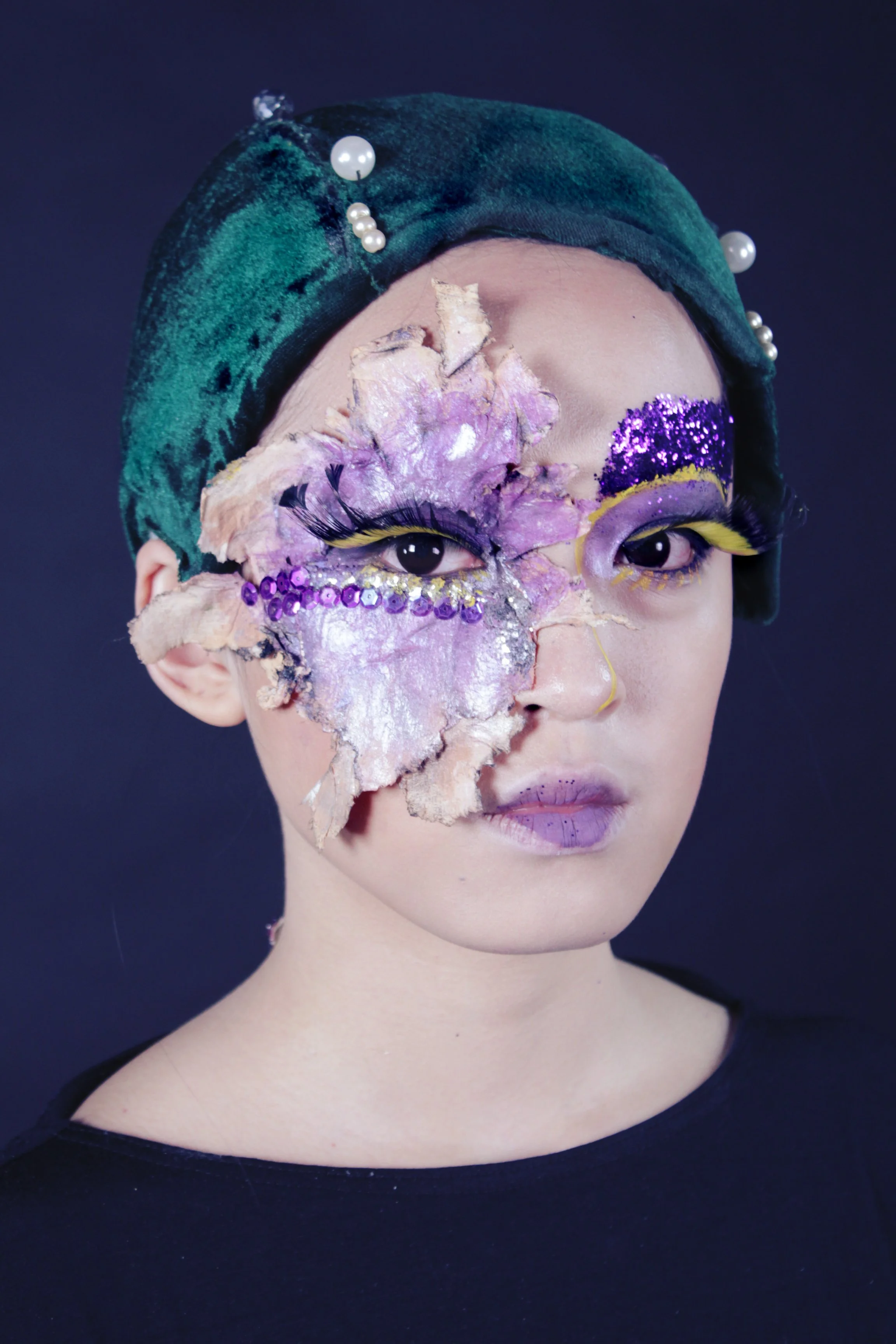 lcf-2013-avant-garde-iridescent-prosthetic-face-purple-sequin-glitter-green-velvet-headpiece-editorial-photography.jpg.jpg