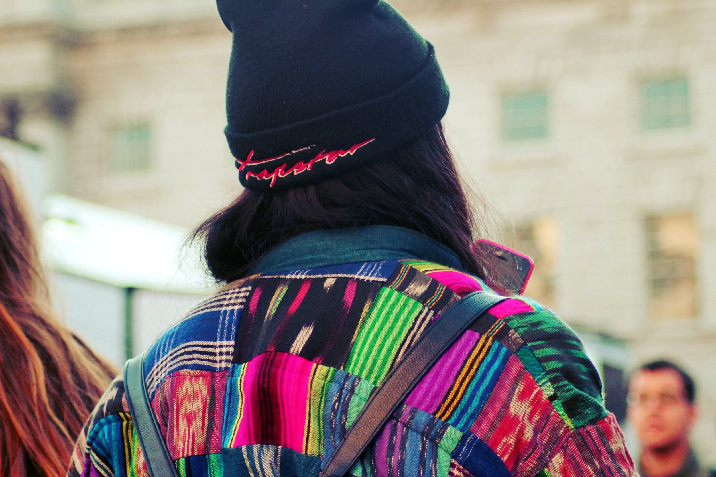 london-fashion-week-2013-street-style-trapstar-beanie-ikat-patchwork-jacket-back-view.jpg.JPG
