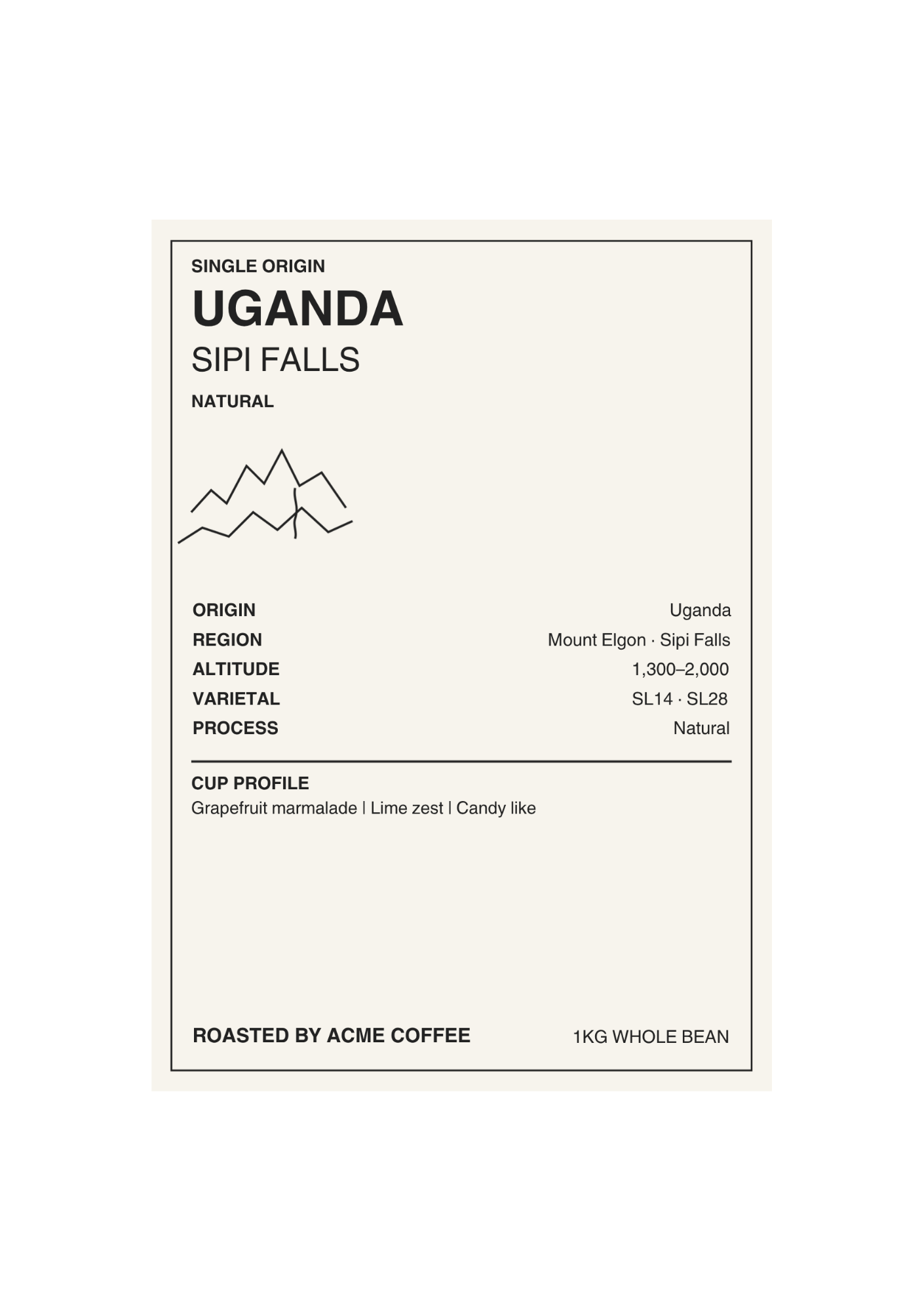 SINGLE ORIGIN | UGANDA | ORGANIC SIPI FALLS