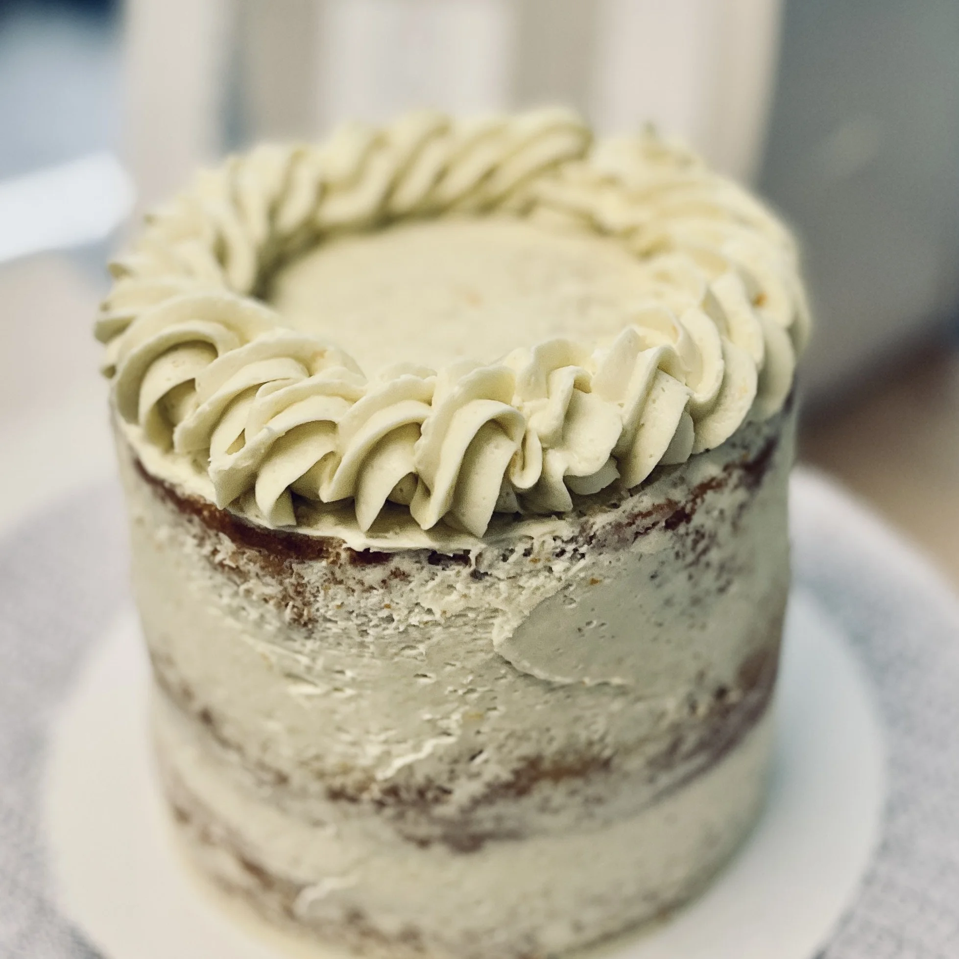 Strawberry Tea Cake with Orange Buttercream