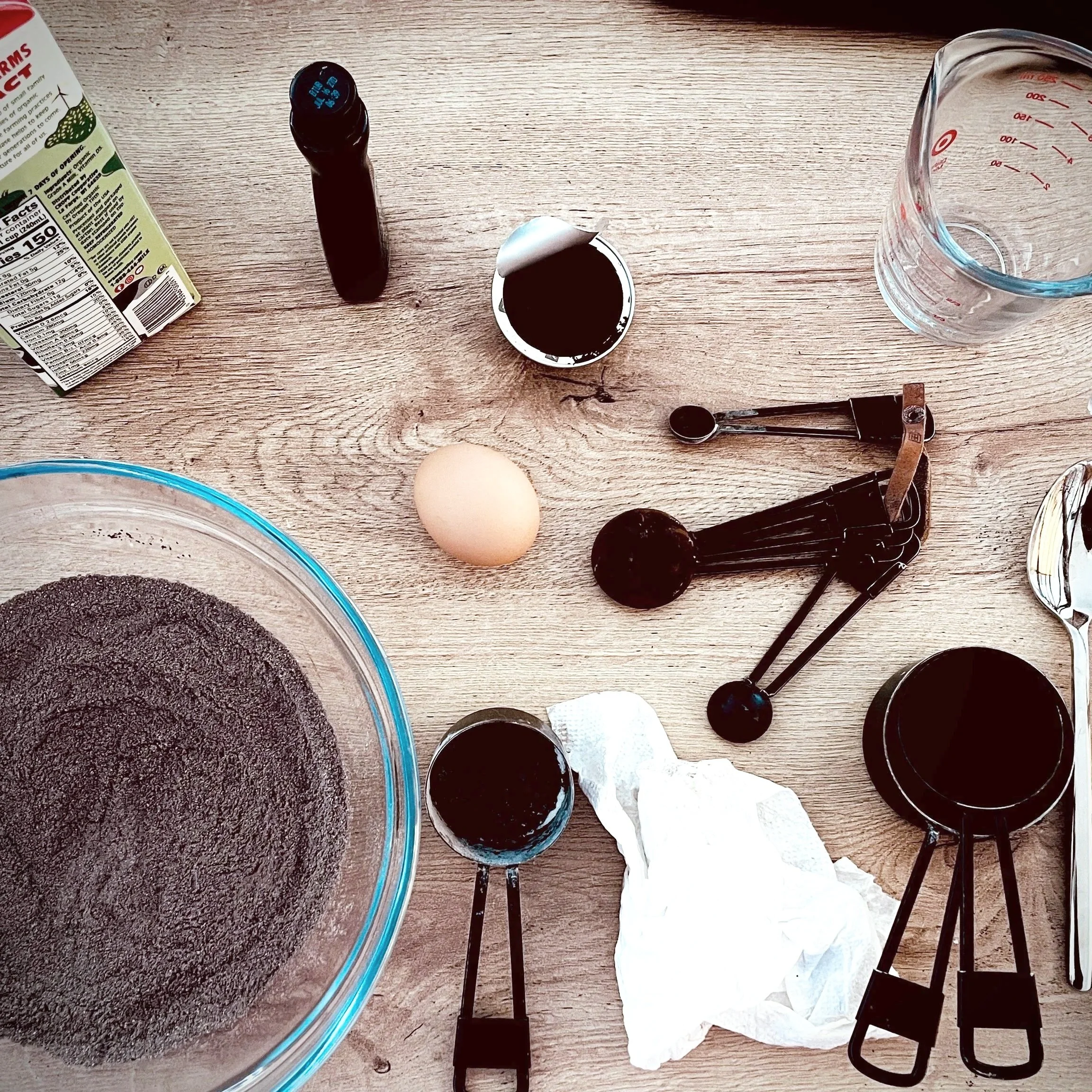 bowl with chocolate whipped frosting