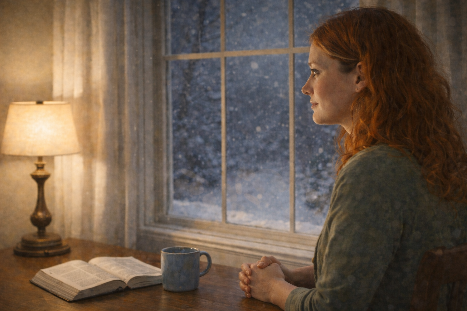 OConnell family Contemplating the winter night