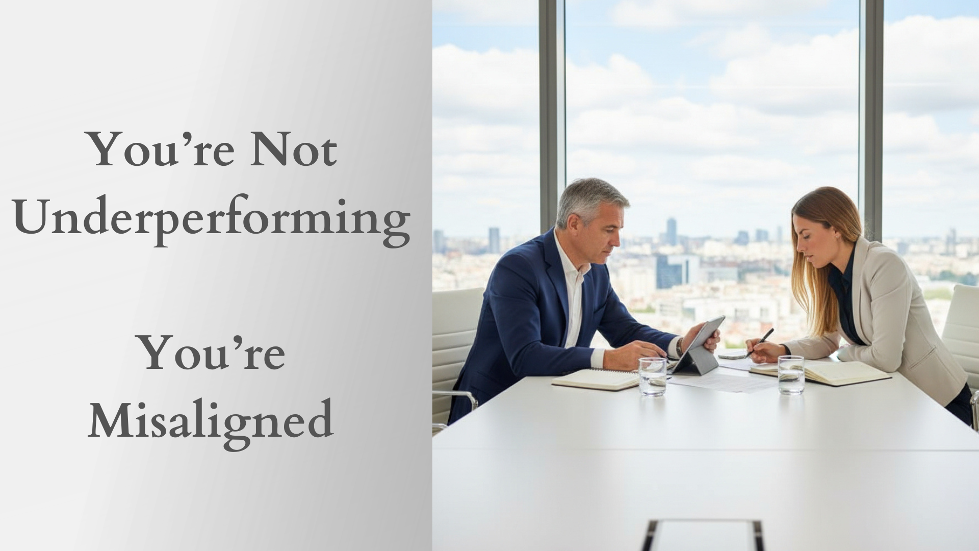 You’re Not Underperforming. You’re Misaligned