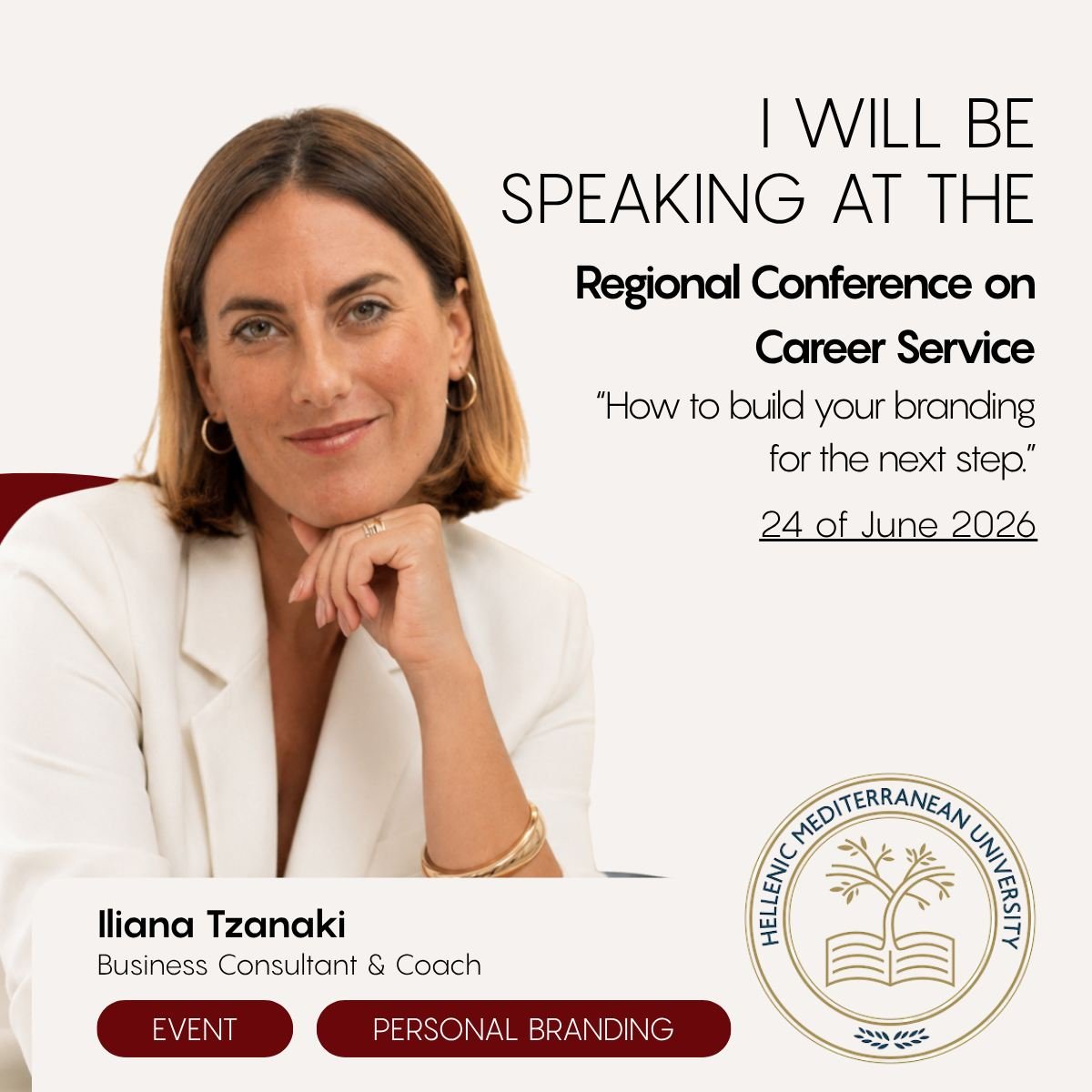 Excited to be speaking at the Regional Conference on Career Services next week, invited by the @hmu_career_office.

My talk on, "How to Build Your Brand for the Next Career Step", will focus on helping graduates and young professionals buil
