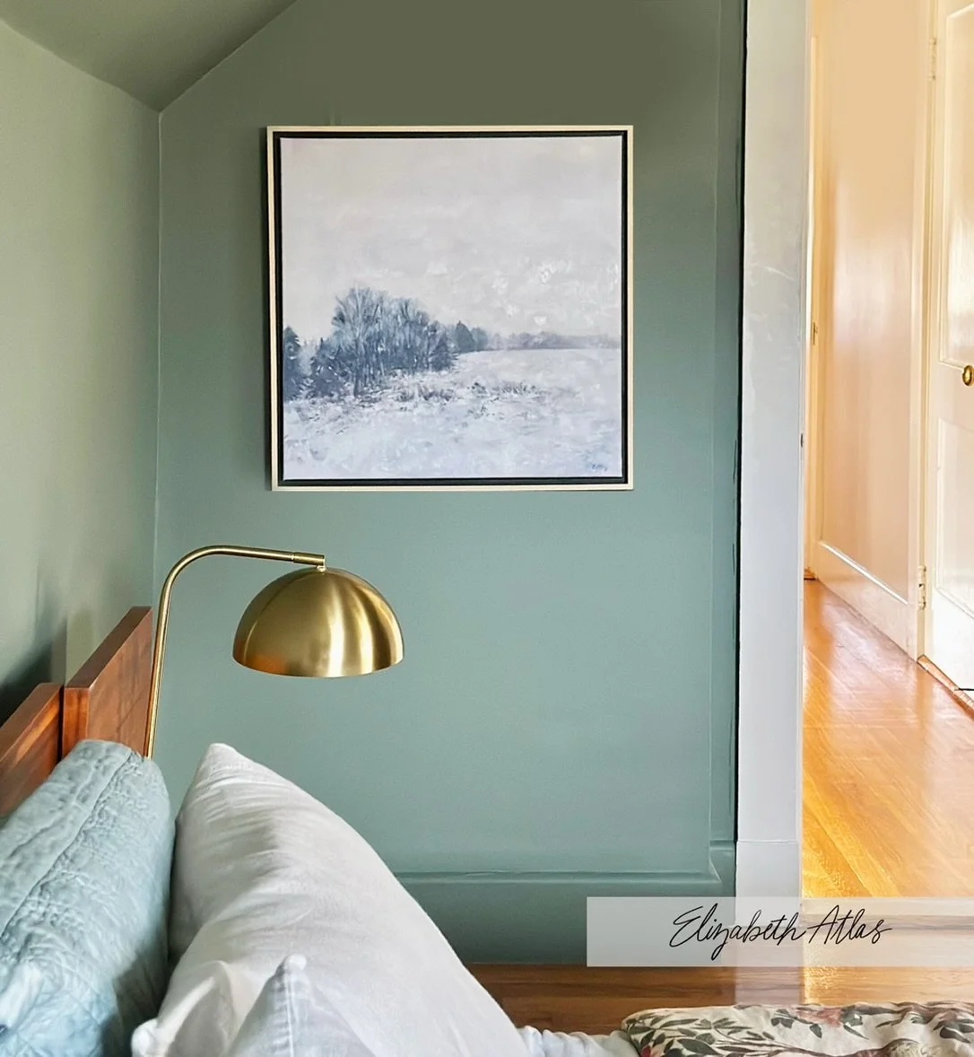 Perfectly style space with my favorite 20&rdquo;x20&rdquo; monochrome oil painting.

#oillandscapepainting #spacestyling #interiorinspiration #fineartcollector #oilpaintings