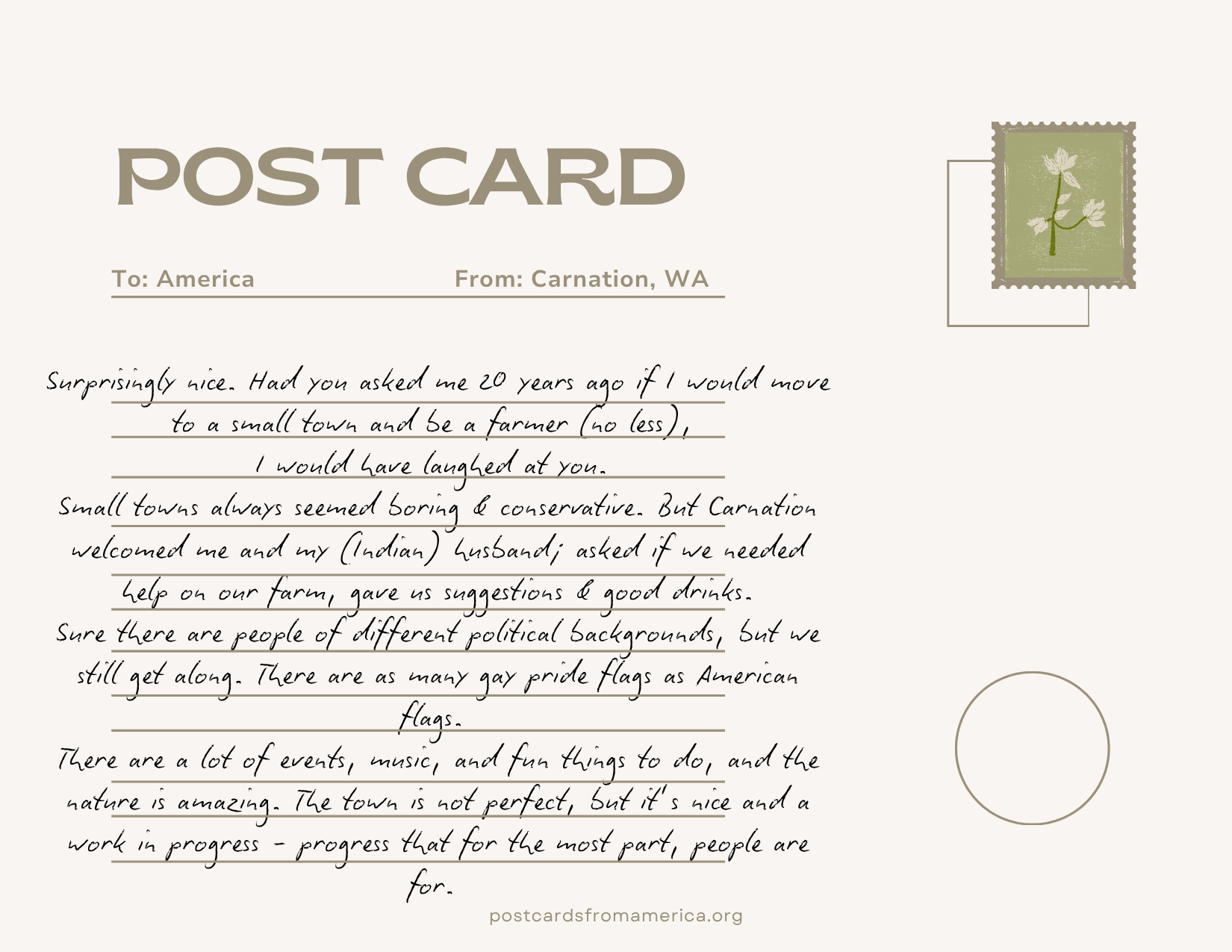 Click to read - Carnation, WA