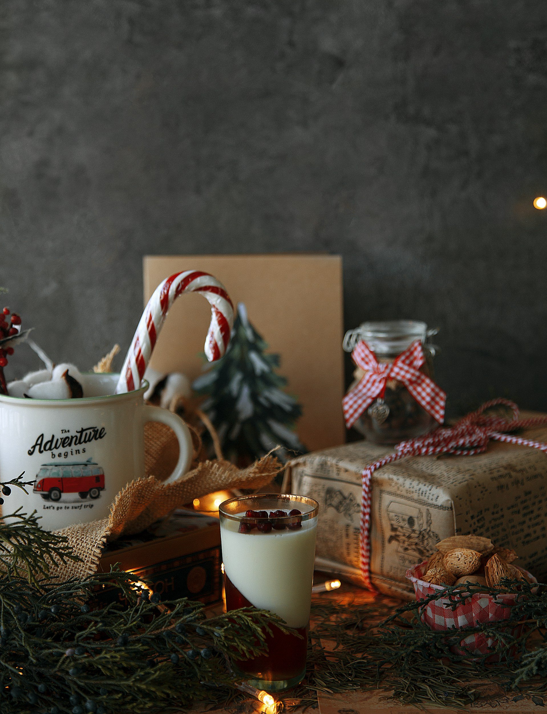 "Have Yourself A Merry Little Christmas" Gift basket stuffed with Christmas surprises courtesy of Linda Sleezer