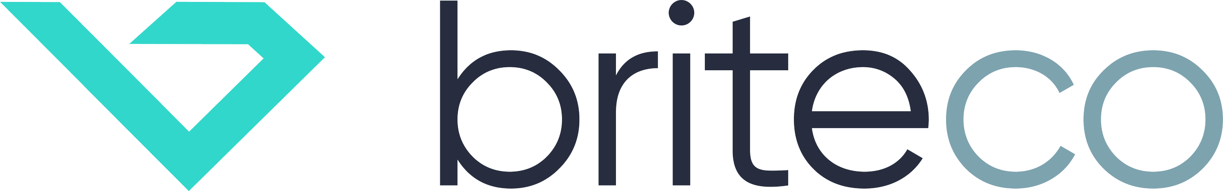 Logo with a stylized check mark and the words "brite co"