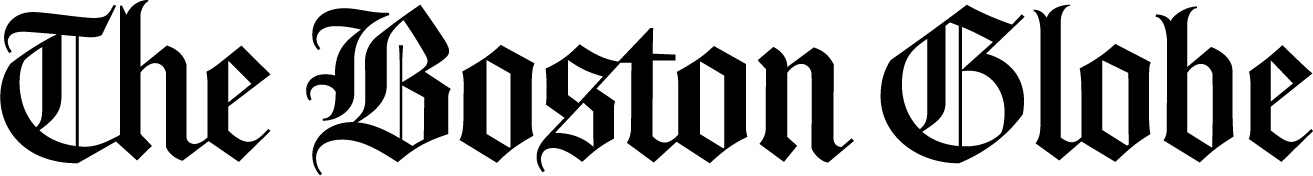 The words 'The Boston Globe' written in black letters.